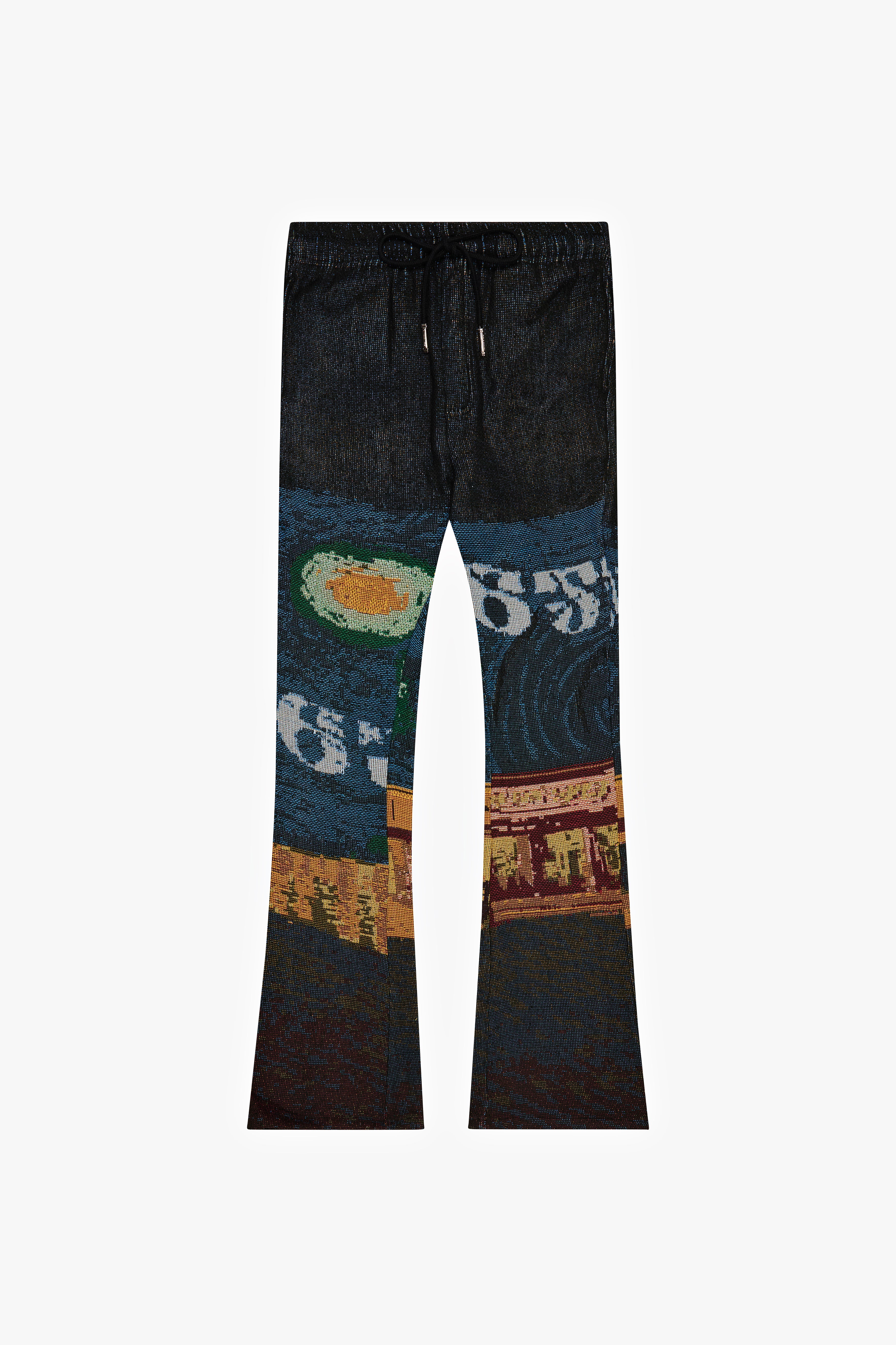 6thNBRHD TAPESTRY PANTS "6MART" BLACK MULTI