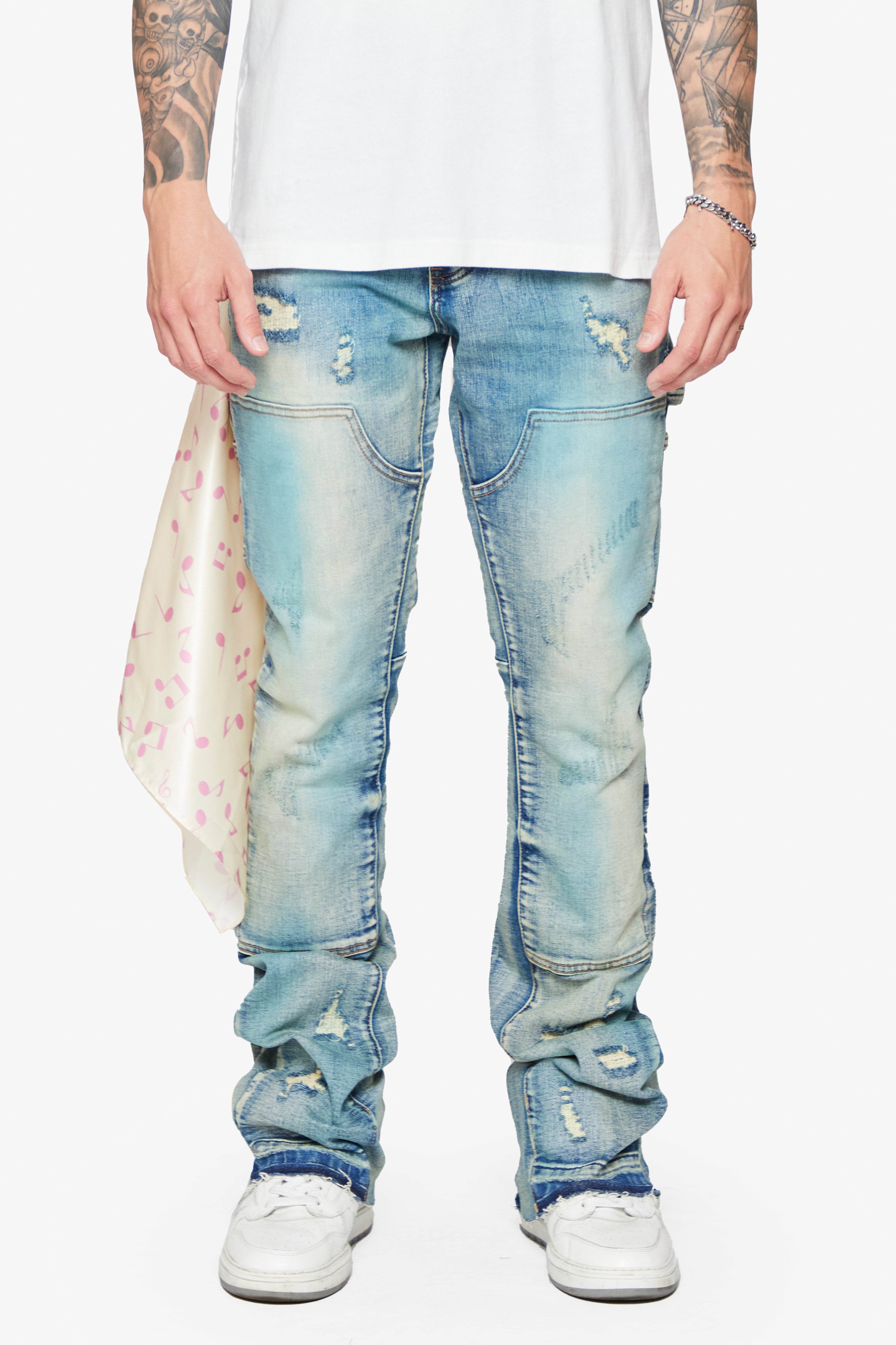 6thNBRHD STACKED "GRACELAND" -WASHED TURQ