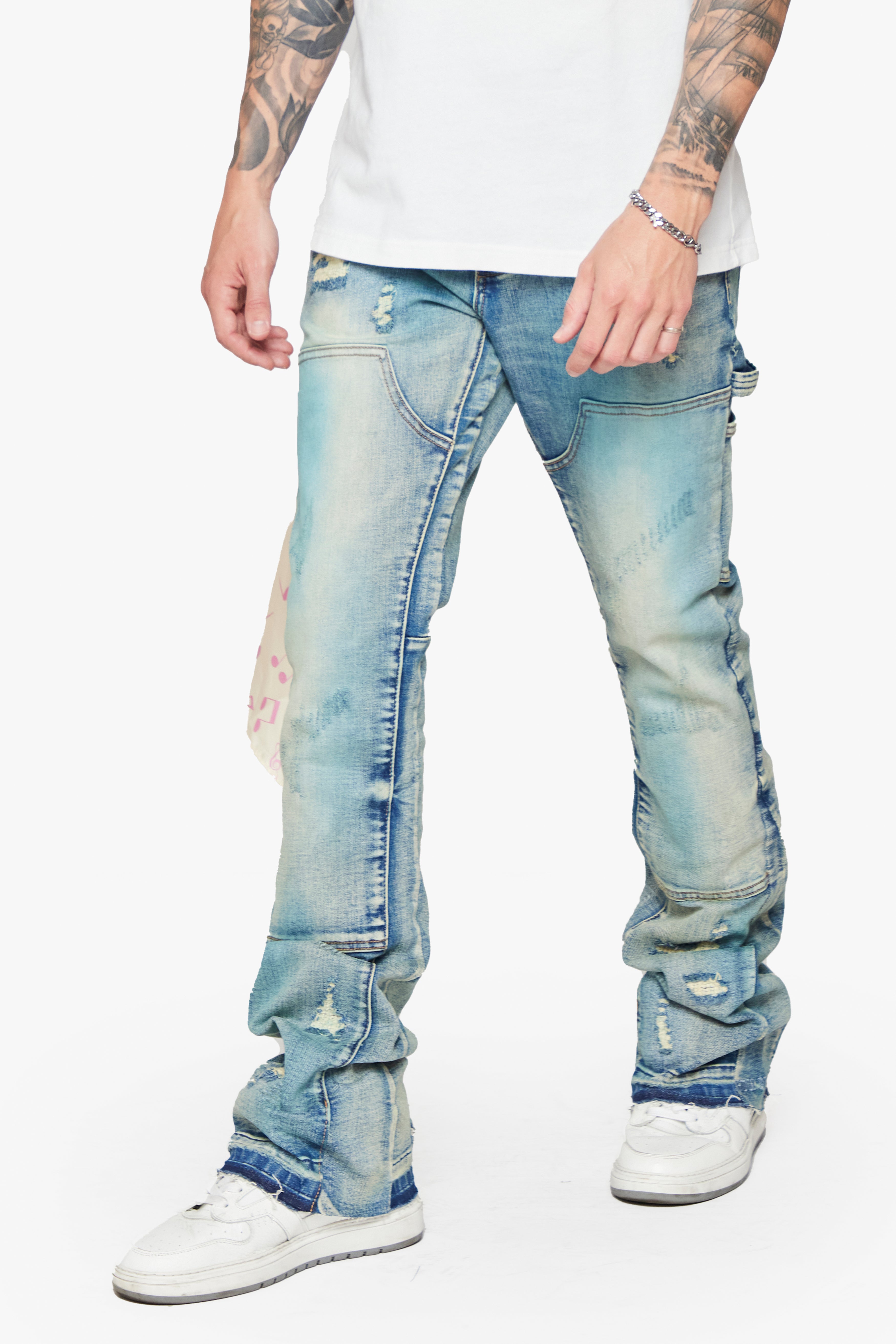 6thNBRHD STACKED "GRACELAND" -WASHED TURQ