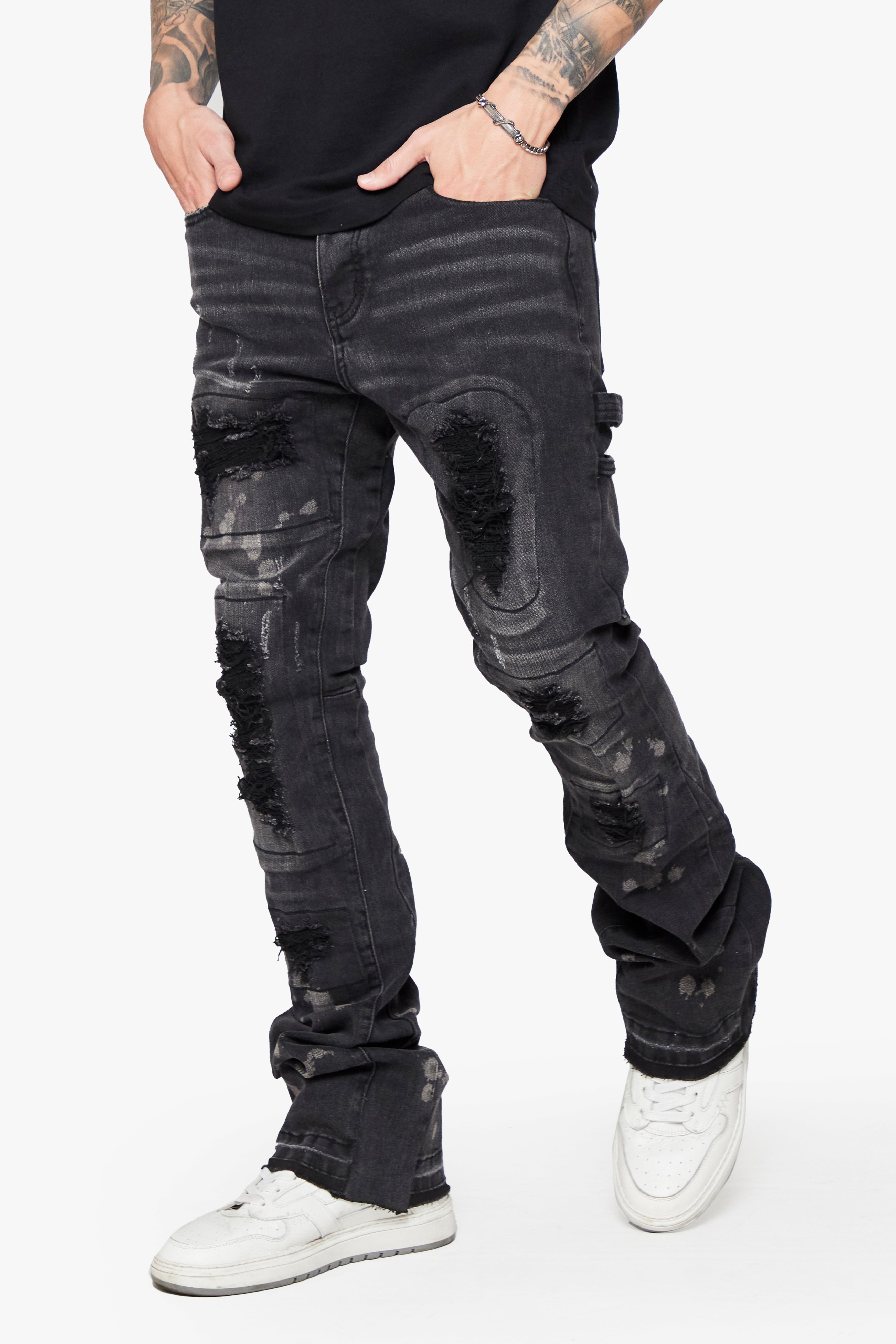 6thNBRHD STACKED "ASHES" -BLACK WASHED