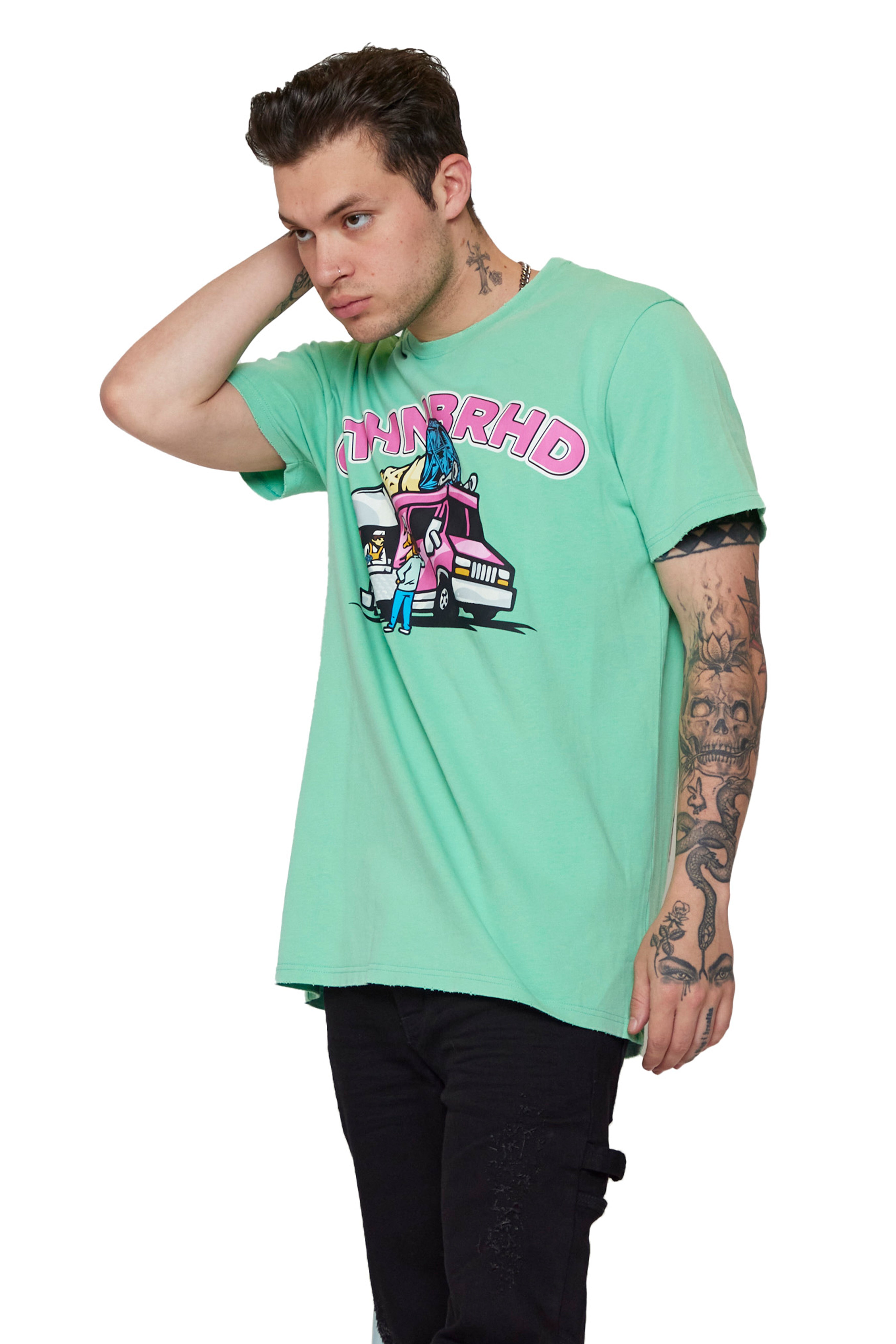 6thNBRHD TEE " ICE CREAM" MINT GREEN