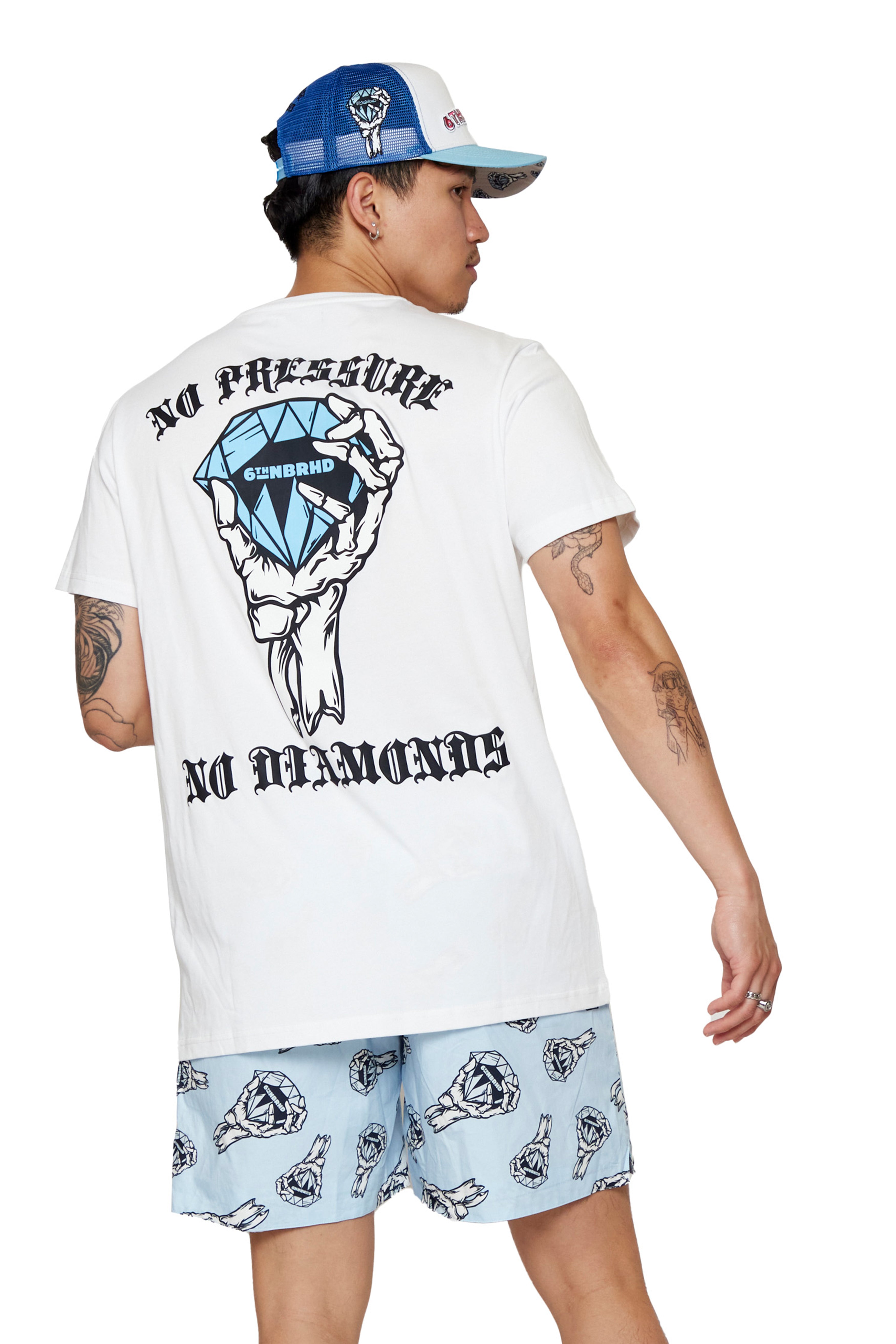 6thNBRHD TEE " NO PRESSURE" WHITE