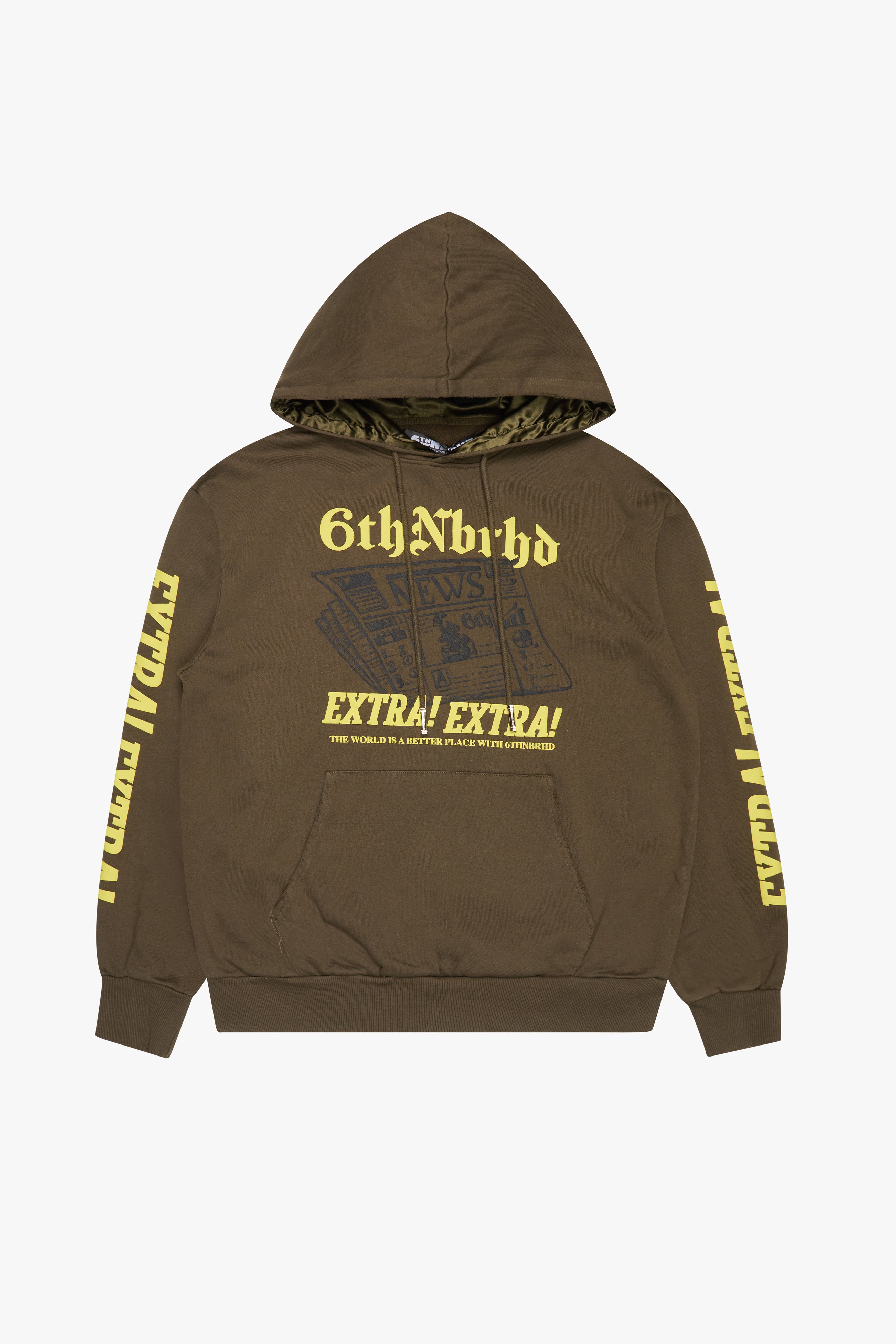 6thNBRHD PULLOVER "BREAKING NEWS" OLIVE