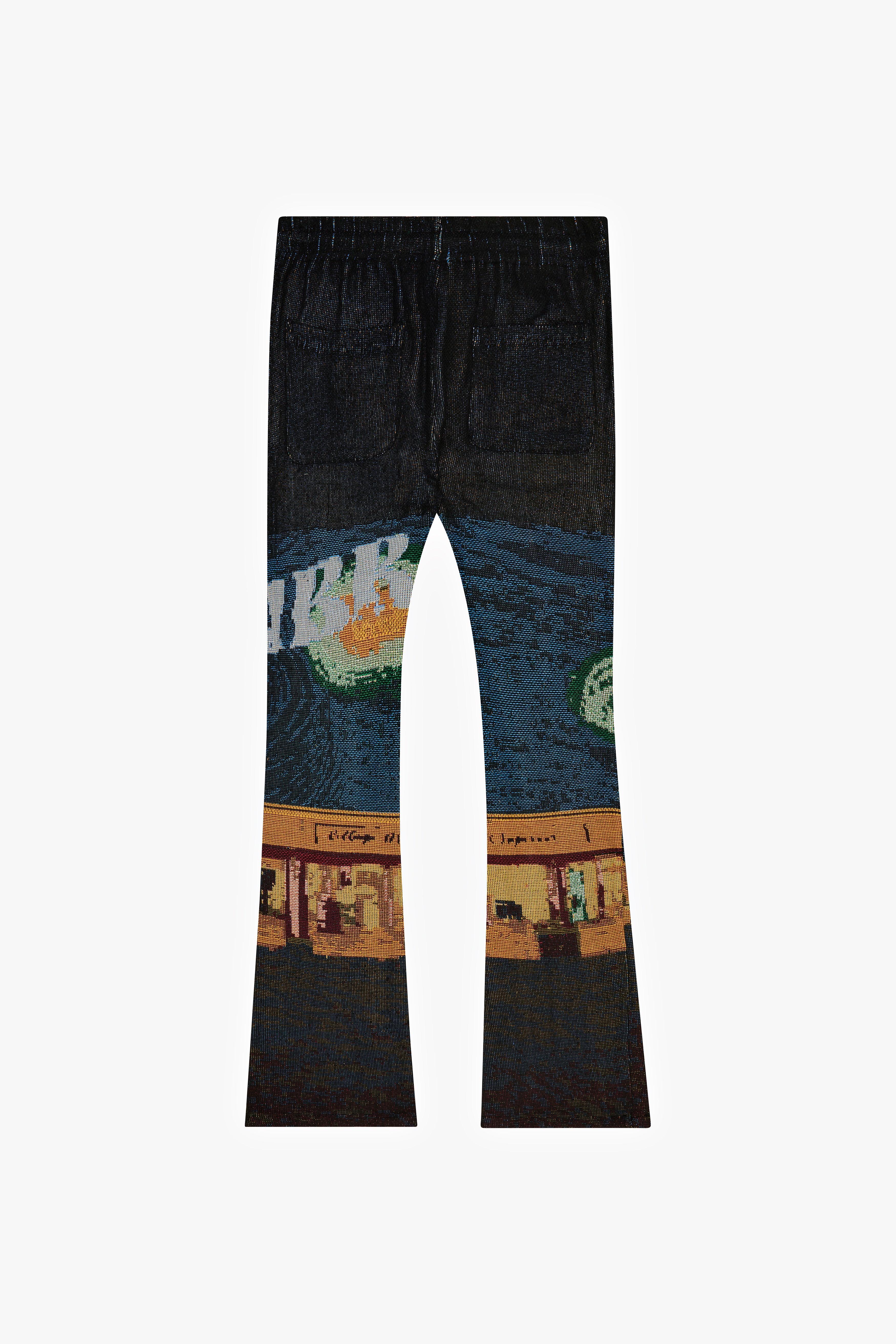 6thNBRHD TAPESTRY PANTS "6MART" BLACK MULTI