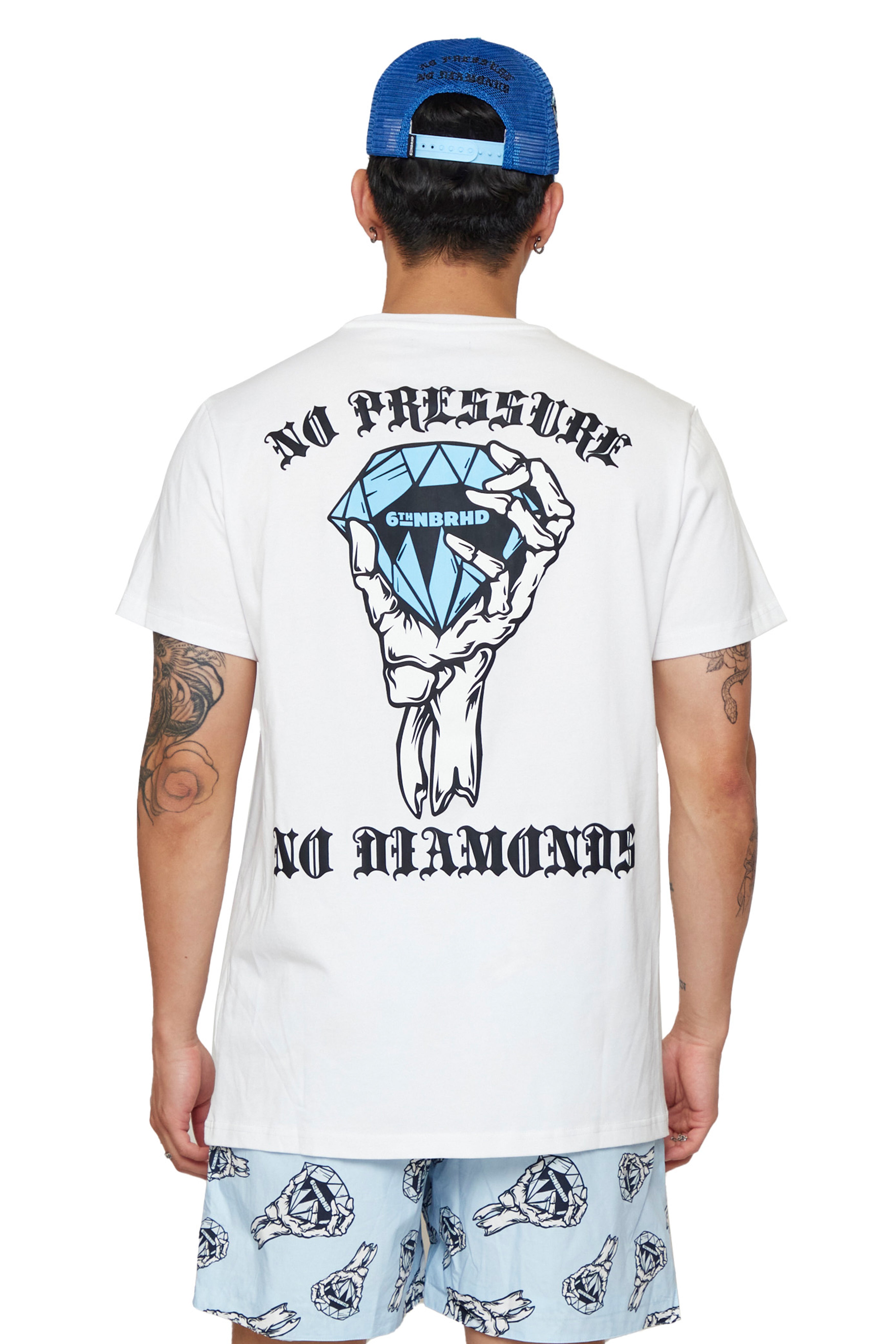 6thNBRHD TEE " NO PRESSURE" WHITE