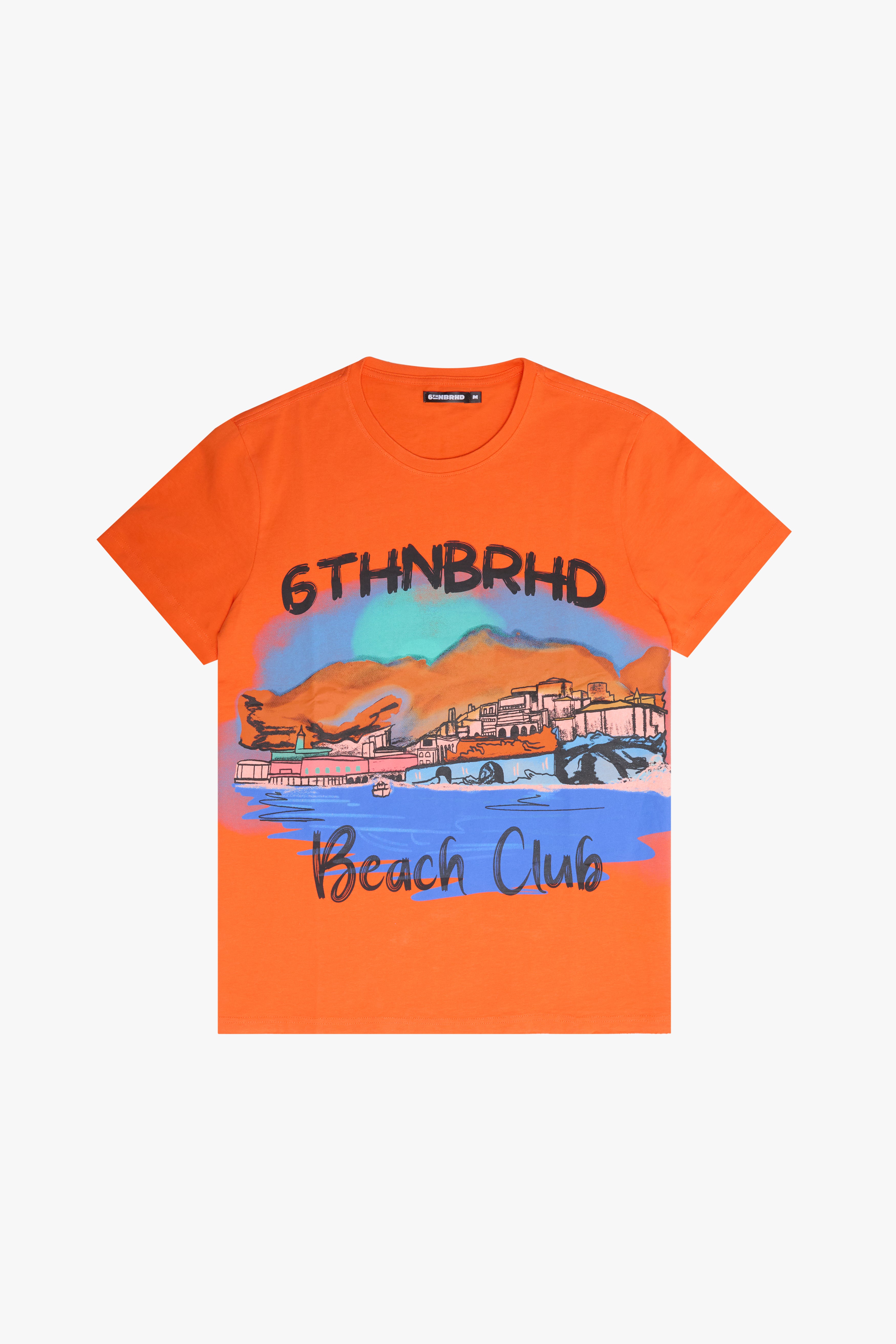 6thNBRHD TEE "BEACH CLUB" ORANGE