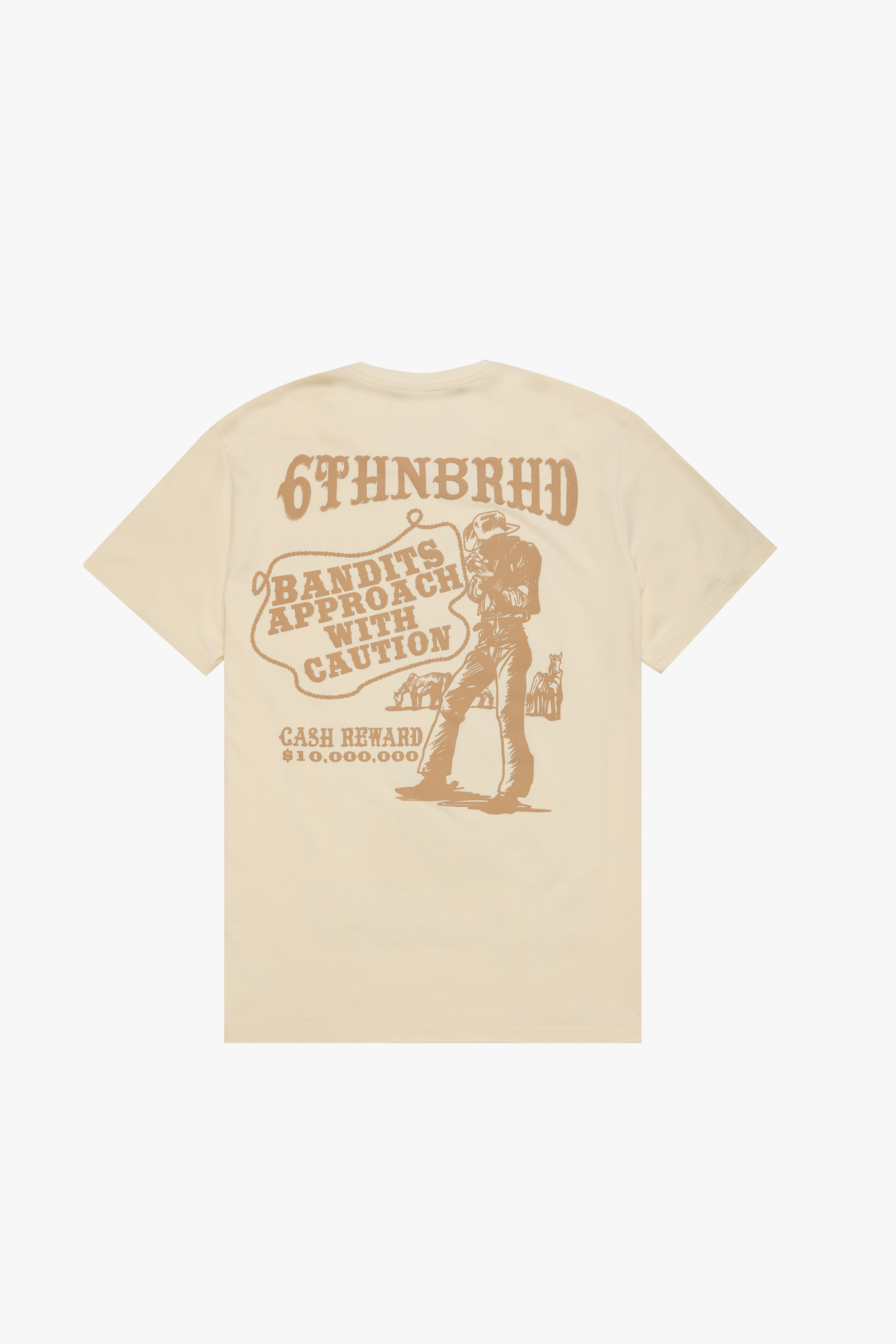 6thNBRHD TEE "CAUTION" CREAM