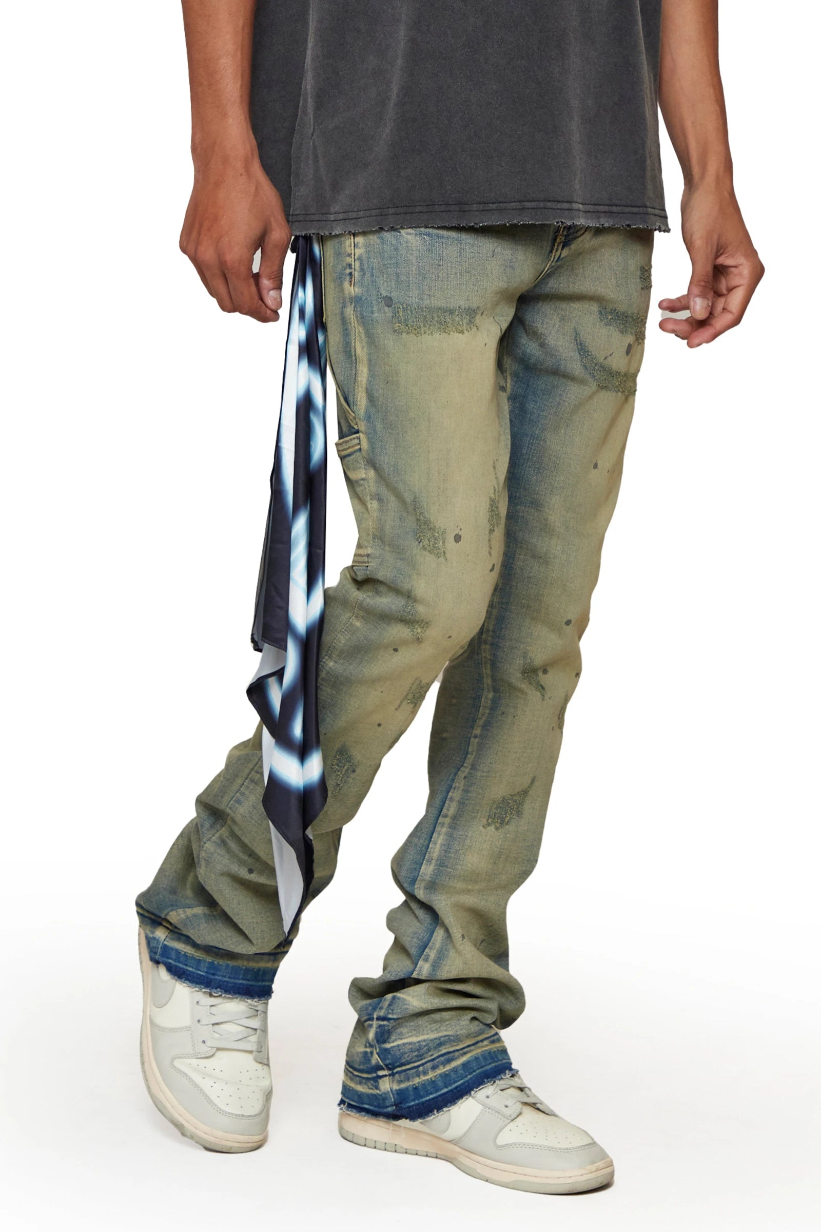 "Pavement" Stacked Jeans Vintage Blue