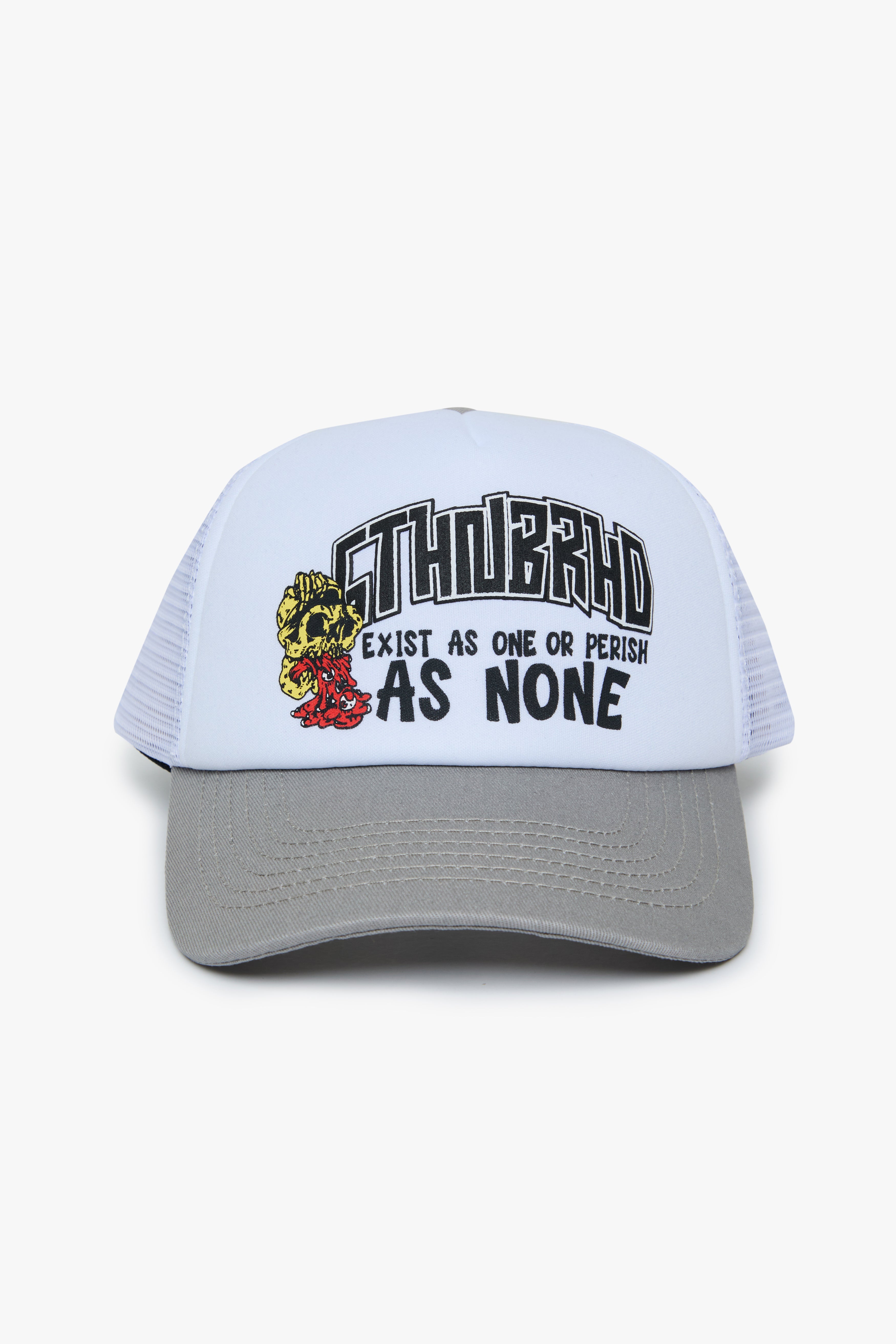6thNBRHD HAT "EXIST" -WHT/GRY
