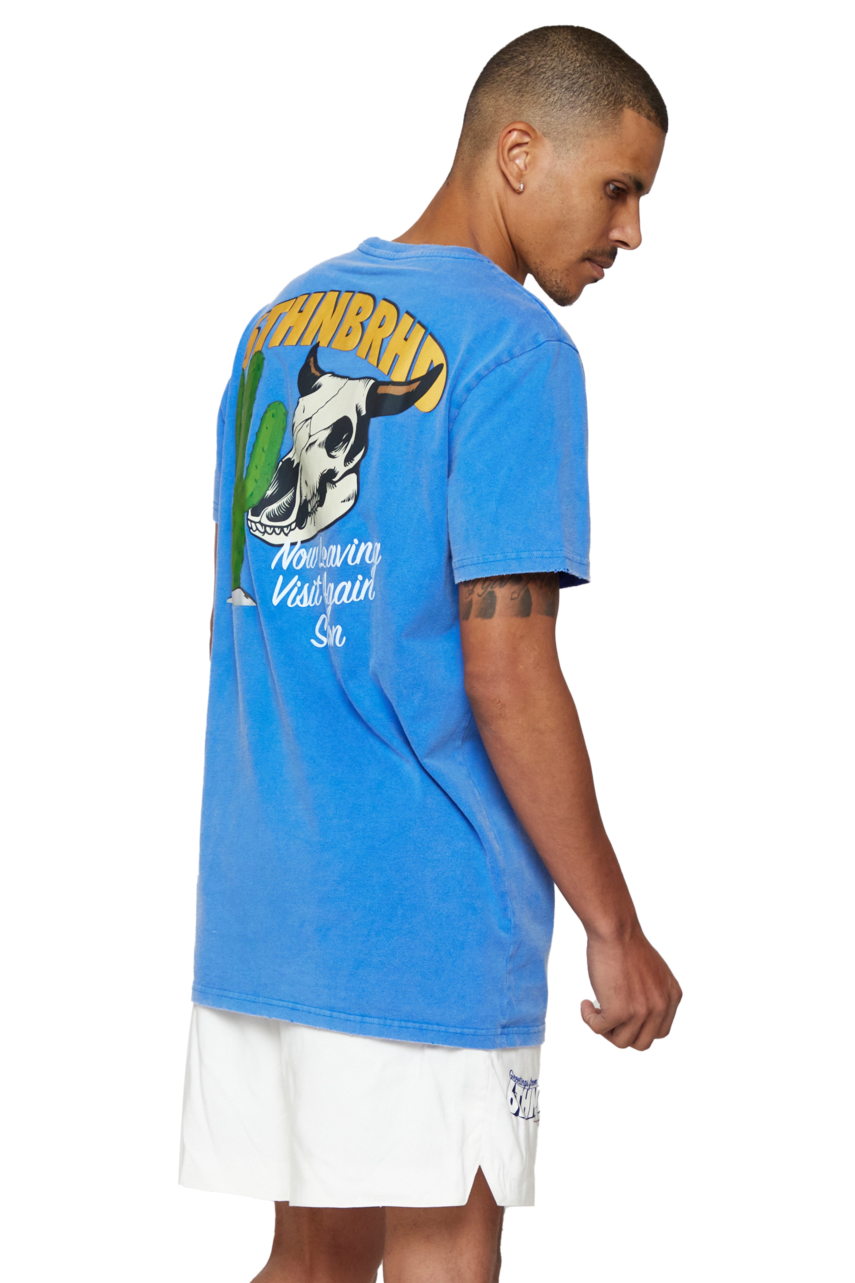 6thNBRHD TEE "NOW LEAVING" VINTAGE BLUE