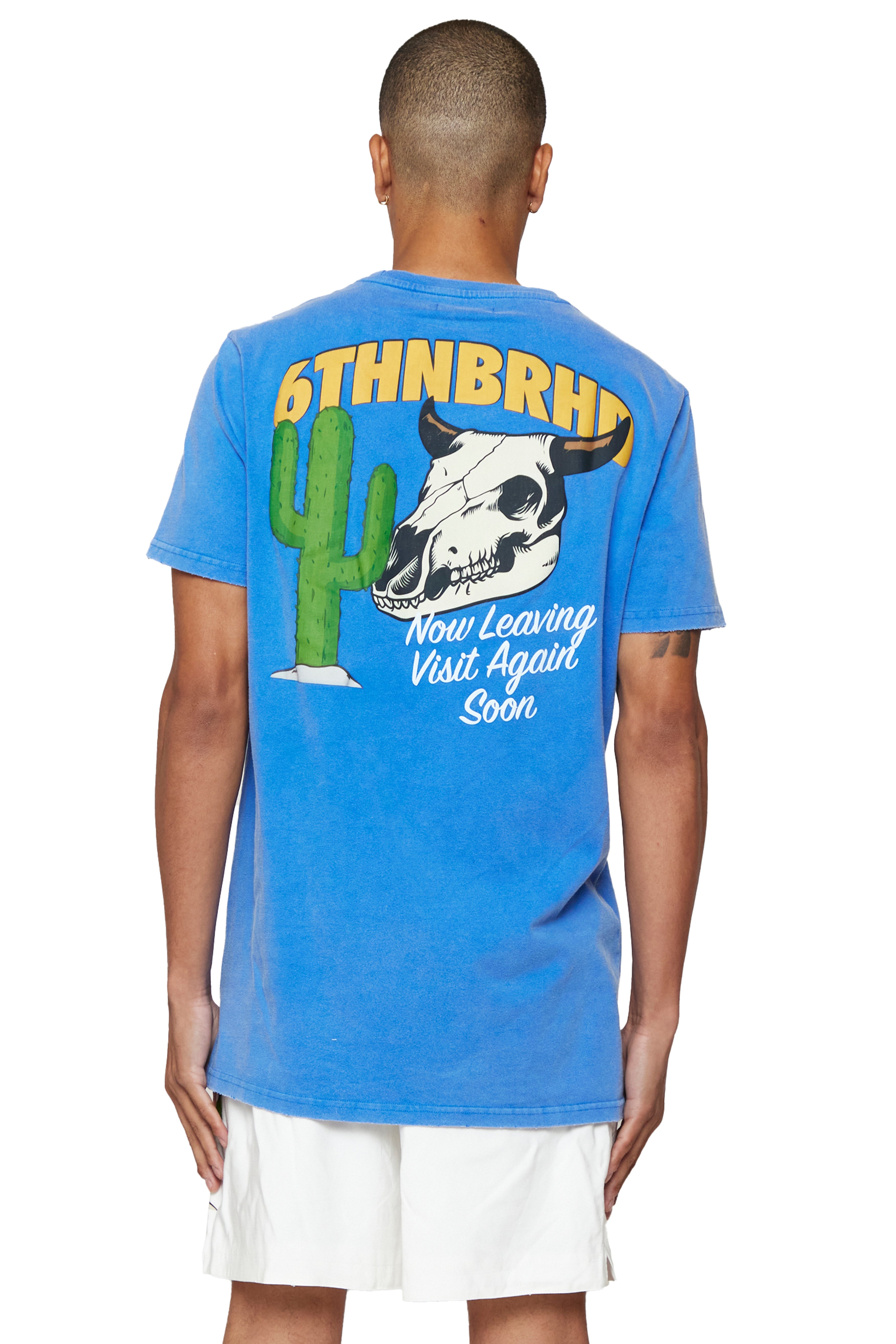 6thNBRHD TEE "NOW LEAVING" VINTAGE BLUE