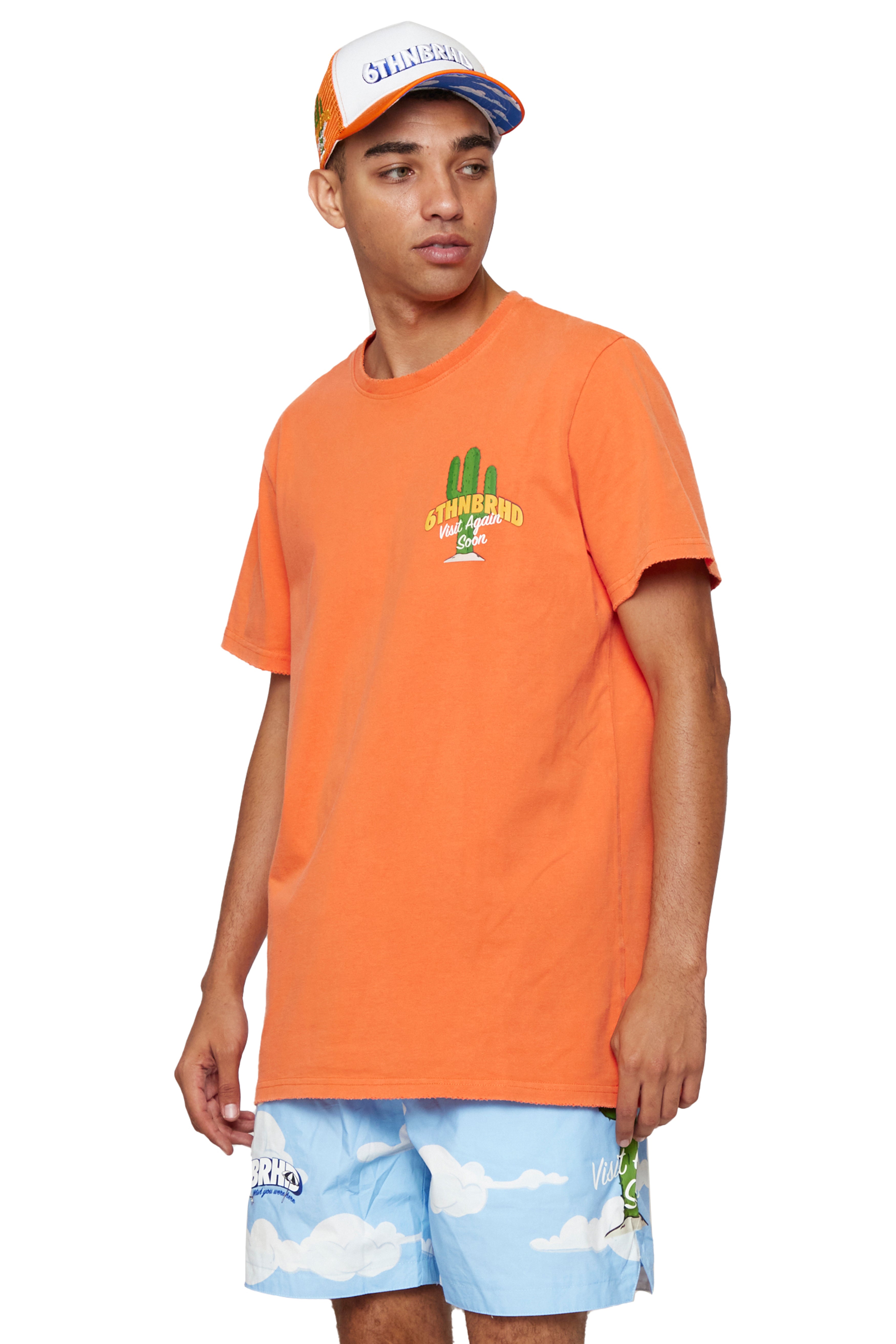 6thNBRHD TEE "NOW LEAVING" VINTAGE ORANGE