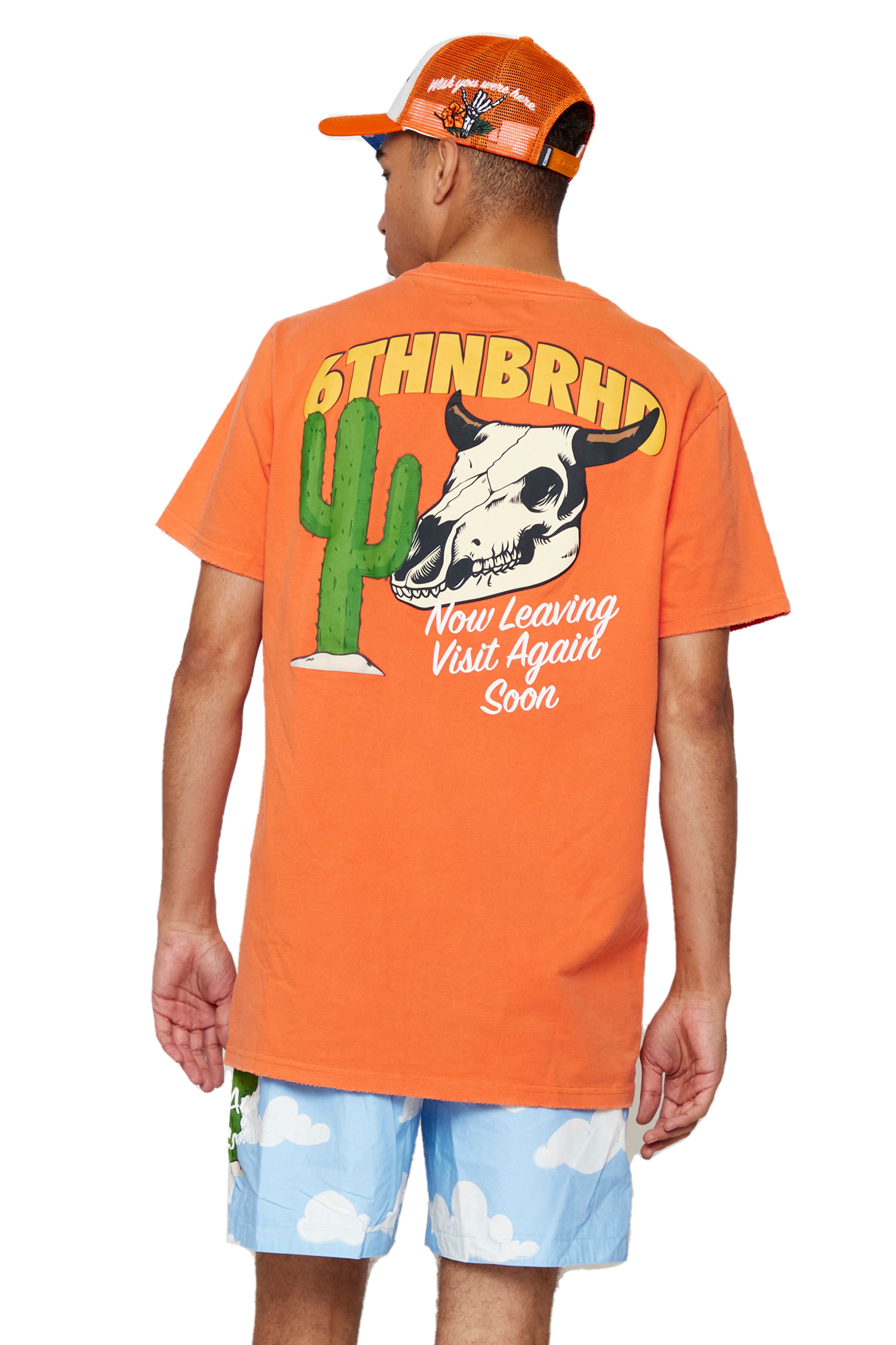 6thNBRHD TEE "NOW LEAVING" VINTAGE ORANGE