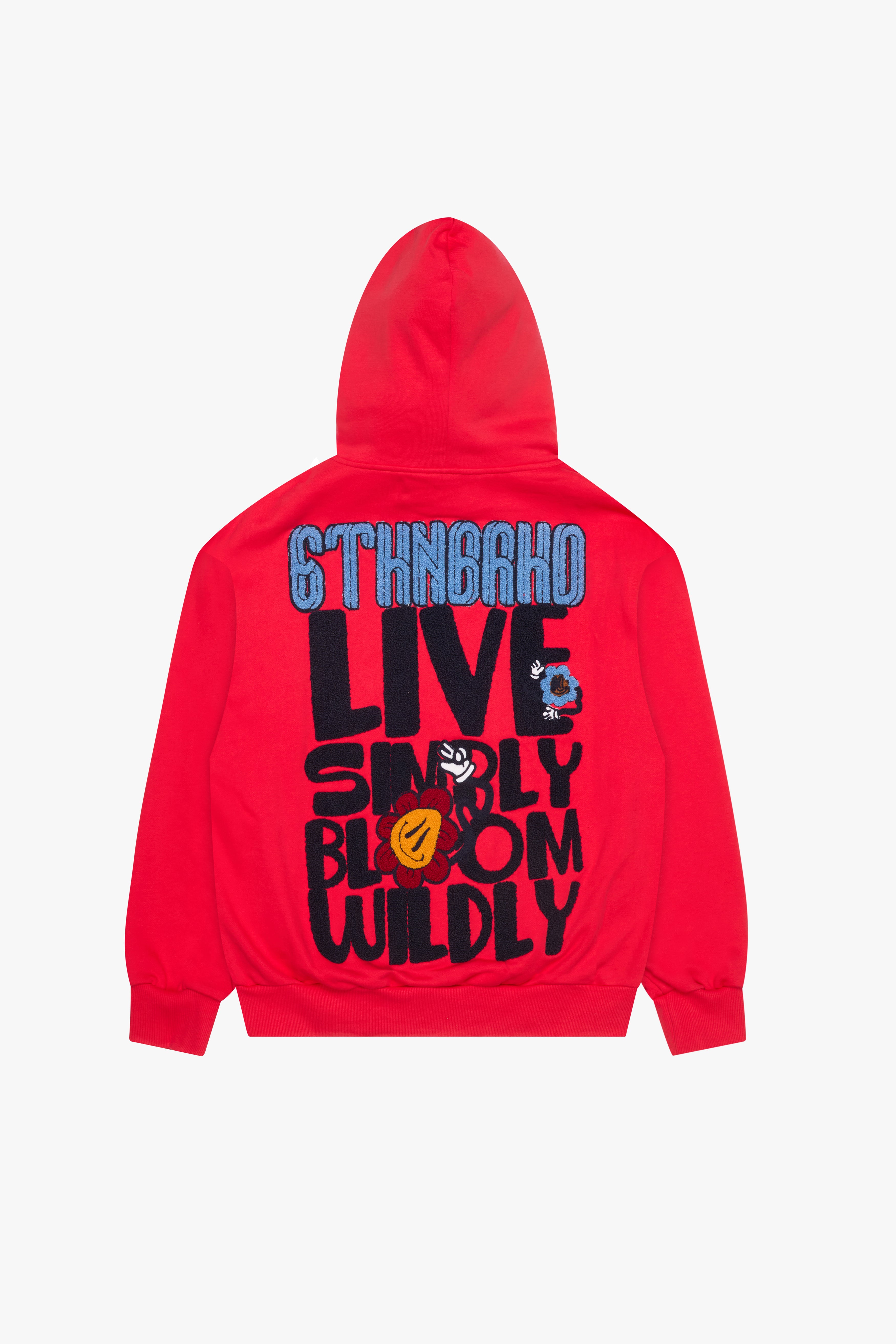 "WILD BLOOM" HOODIE RED