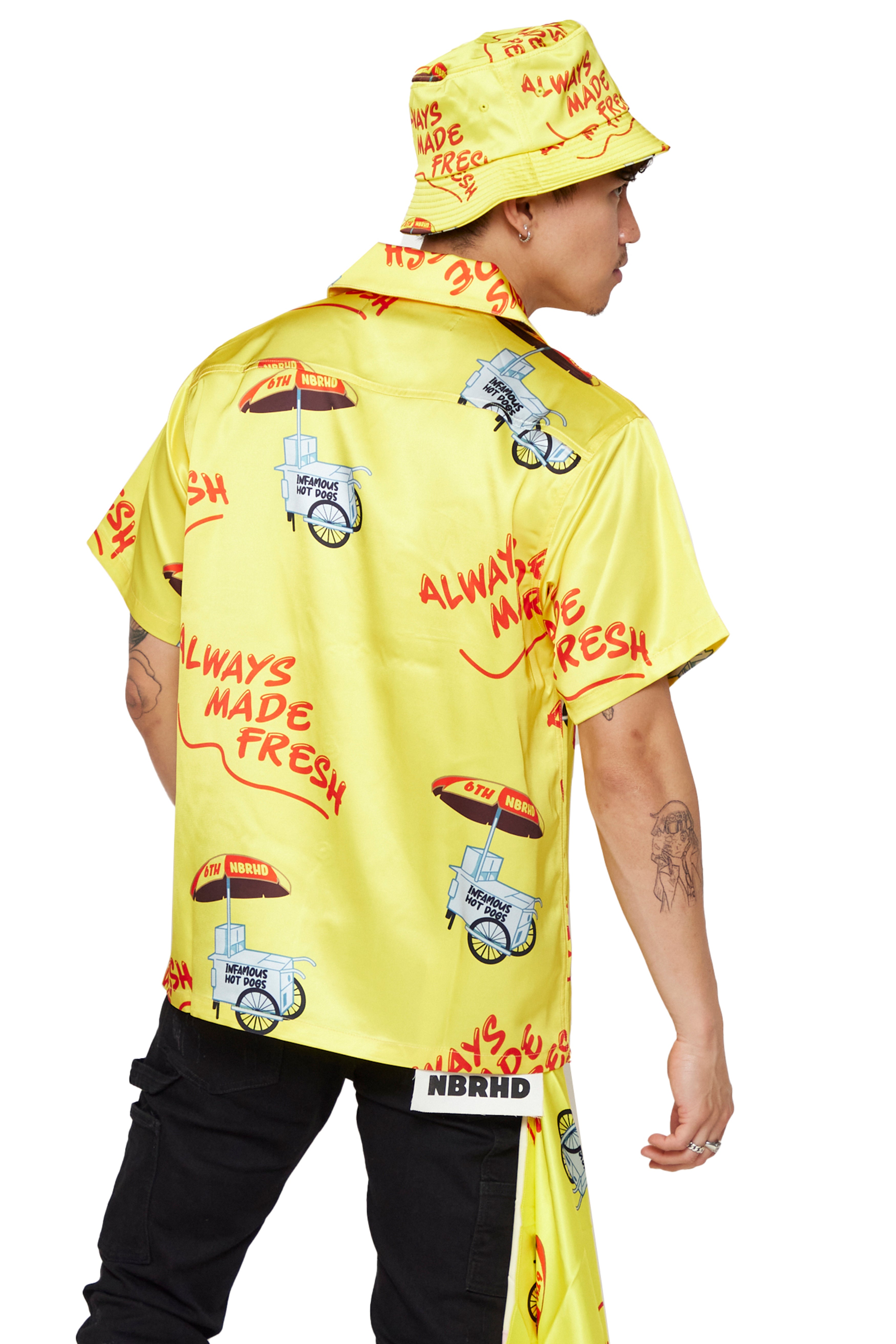 6thNBRHD BUTTON DOWN "MADE FRESH" -YELLOW