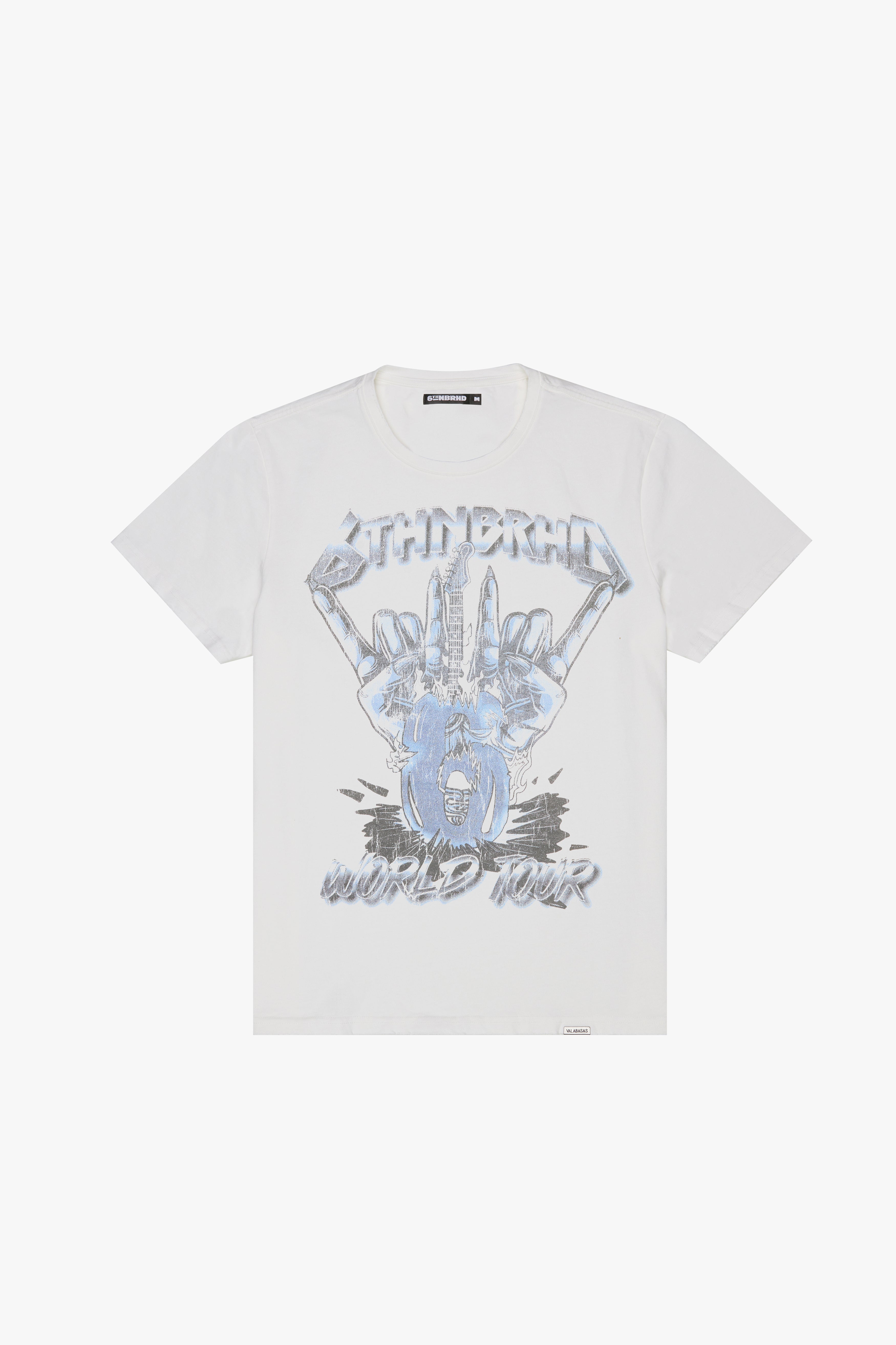 6thNBRHD TEE "HEAVY METAL" WHITE