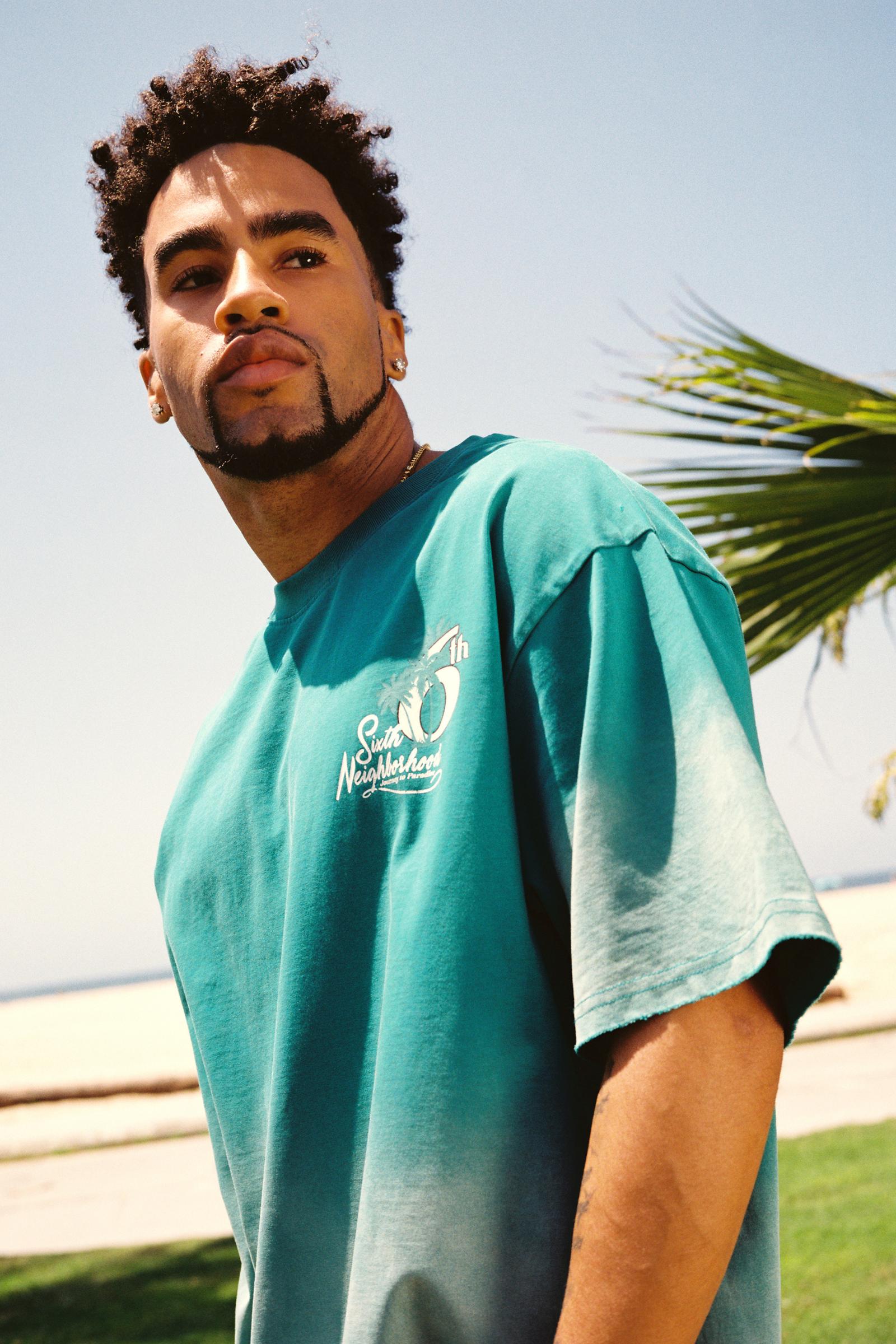 "Paradise" Graphic Tee Aqua