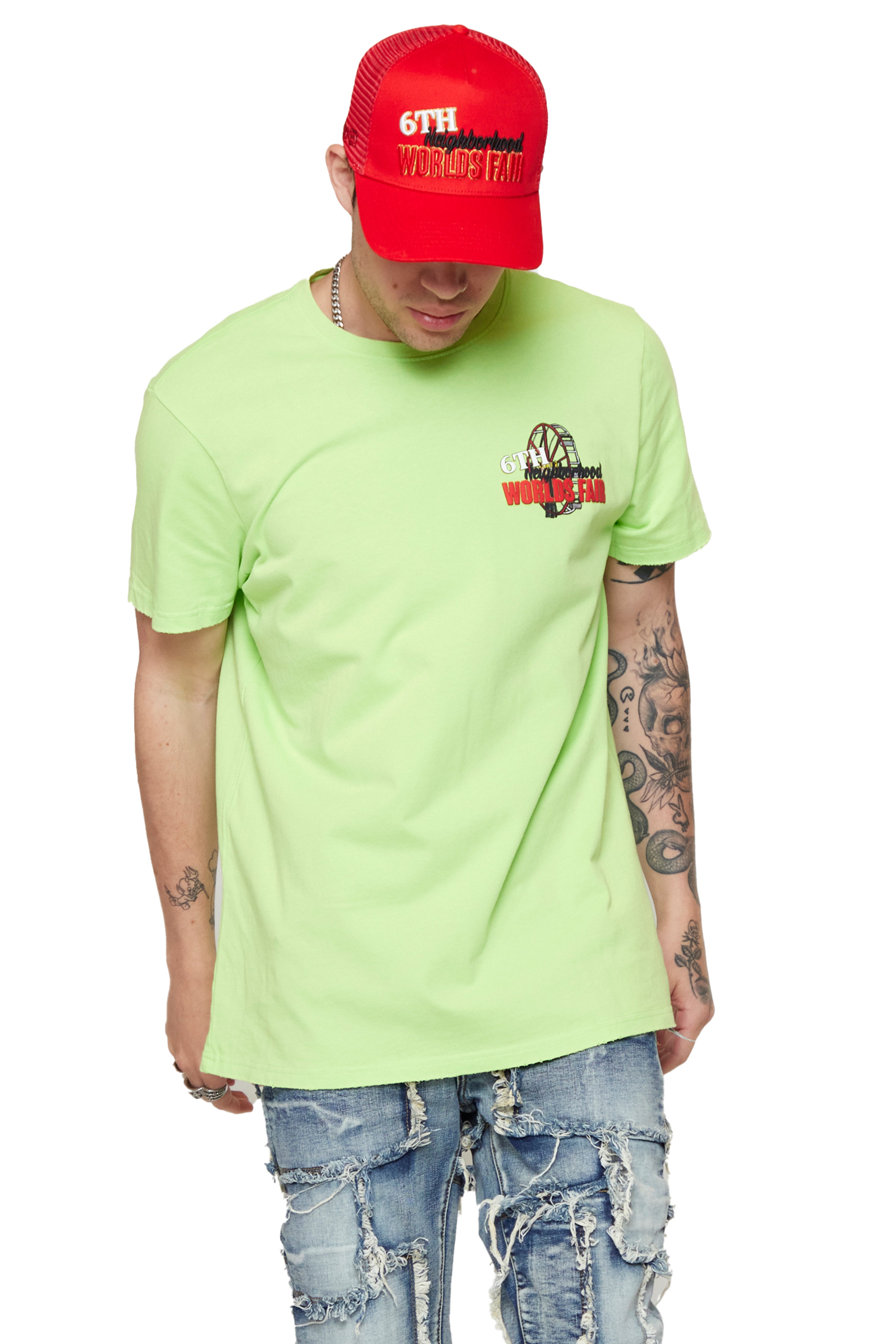 6thNBRHD TEE "FAIR GROUNDS" VINTAGE LIME