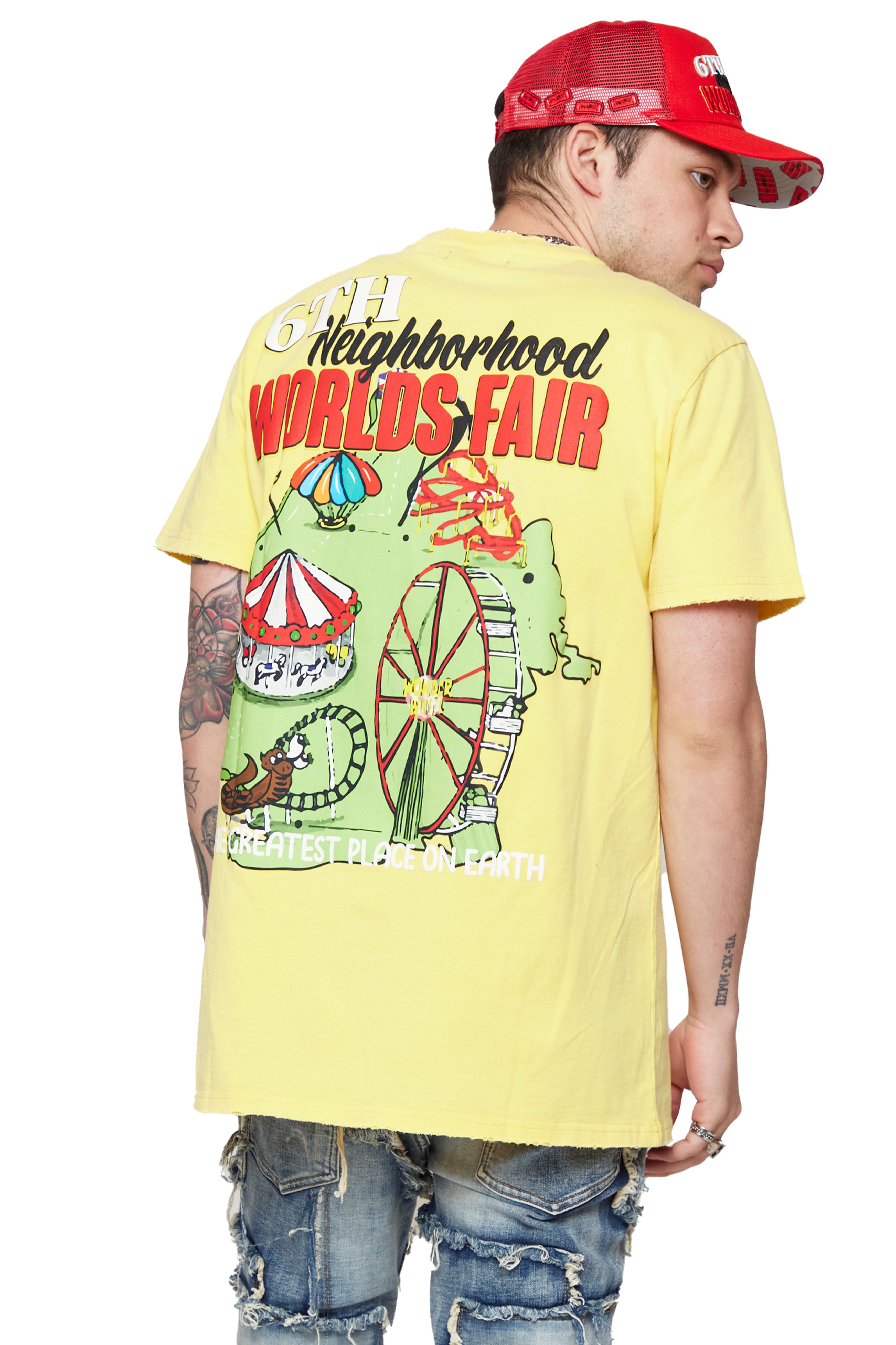 6thNBRHD TEE "FAIR GROUNDS" VINTAGE YELLOW