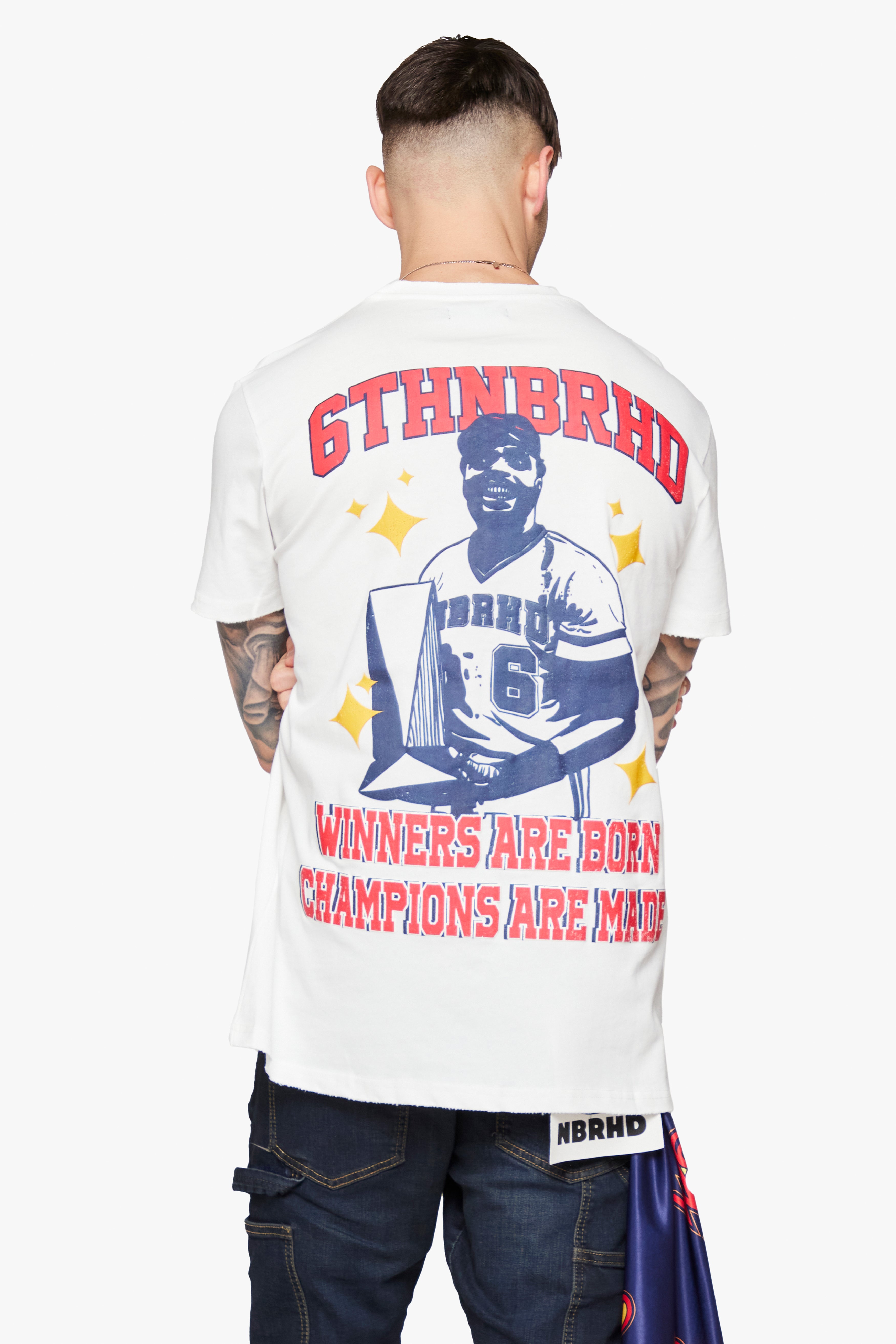 6thNBRHD TEE "HOMERUN" WHITE