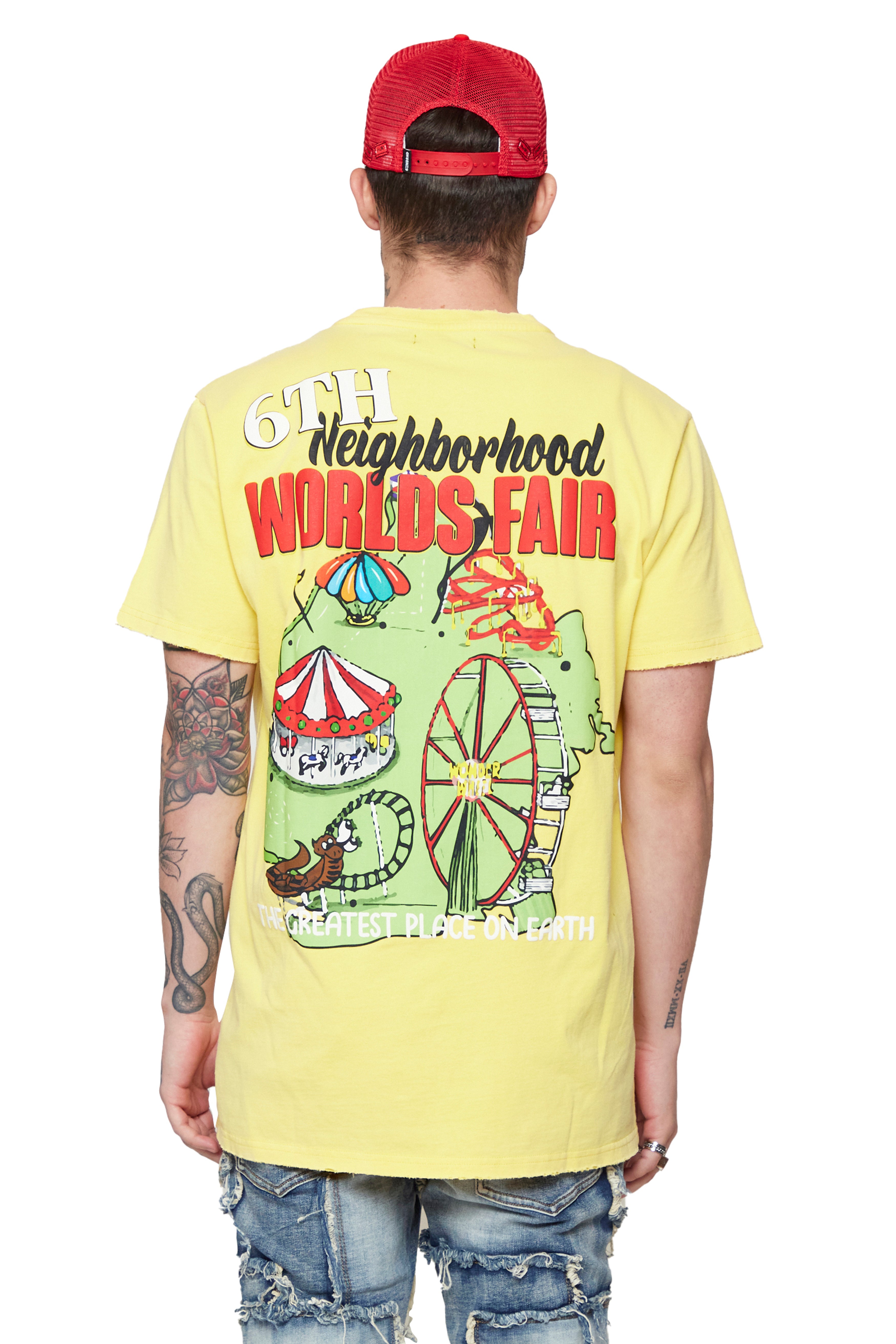 6thNBRHD TEE "FAIR GROUNDS" VINTAGE YELLOW