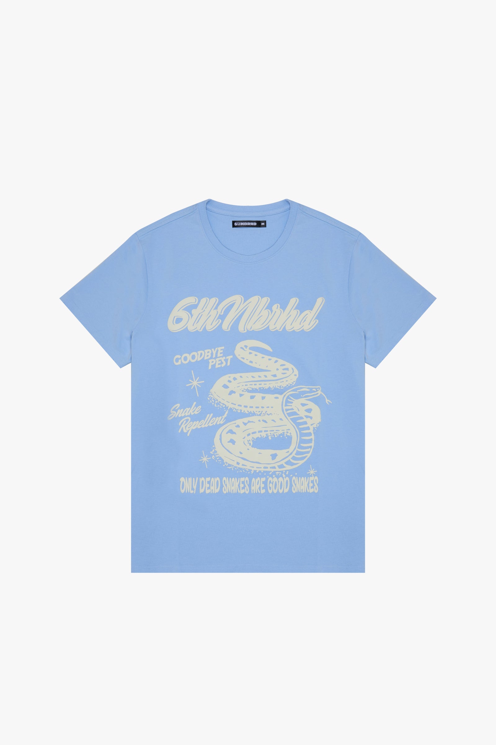 "Goodbye Pest" Graphic Tee Sky Blue