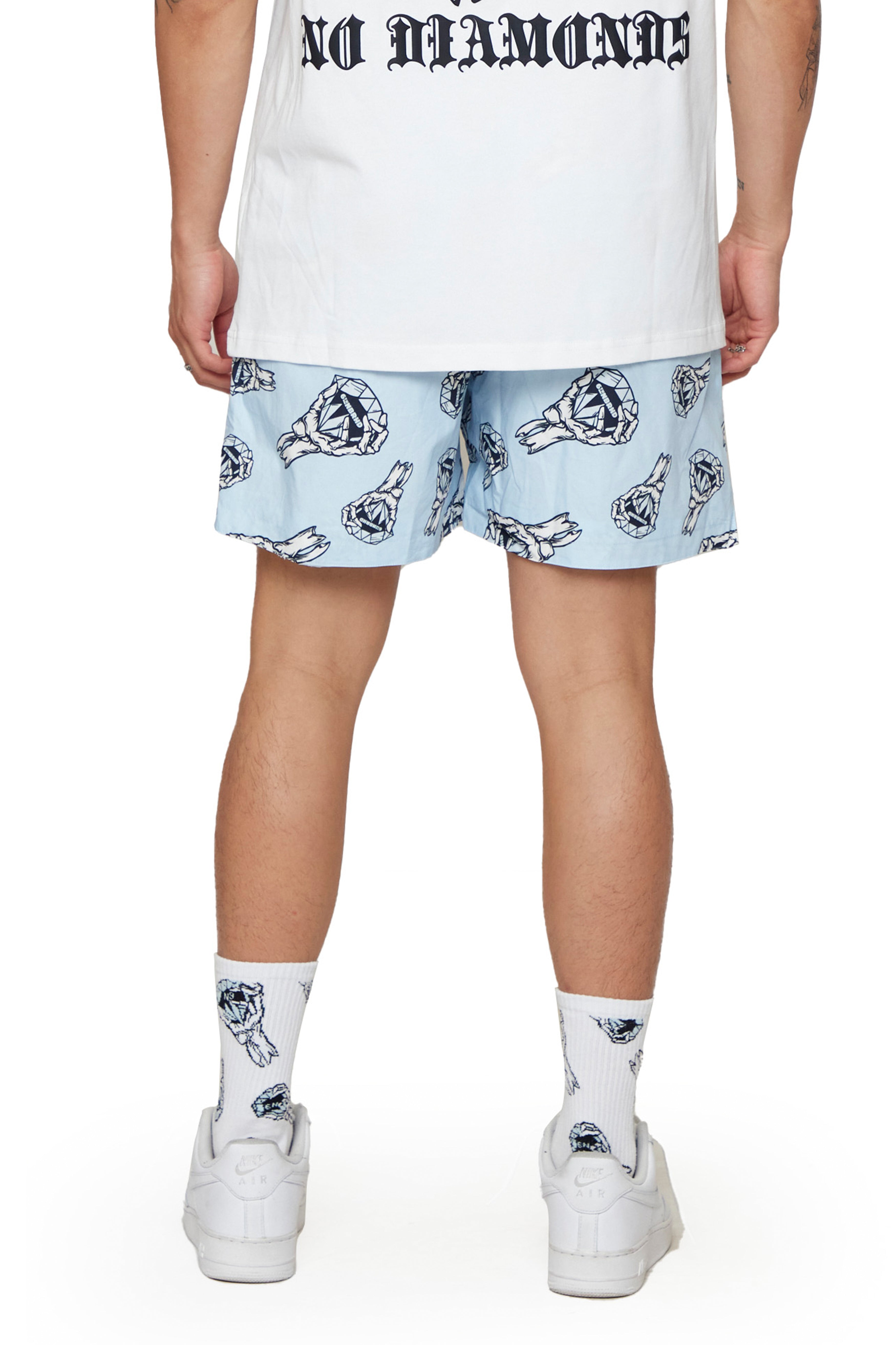 6thNBRHD SHORT " DIAMONDS " Sky Blue