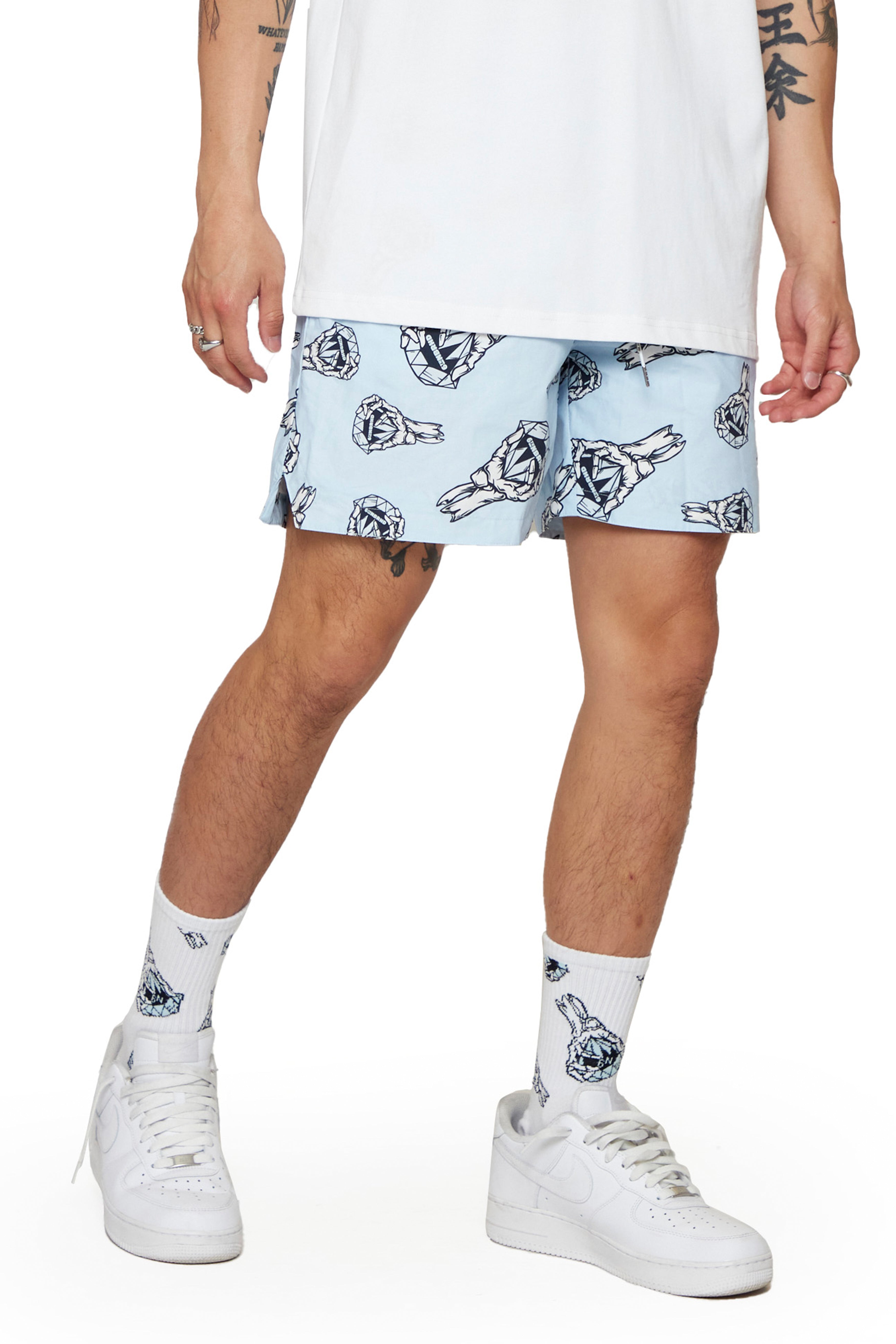 6thNBRHD SHORT " DIAMONDS " Sky Blue