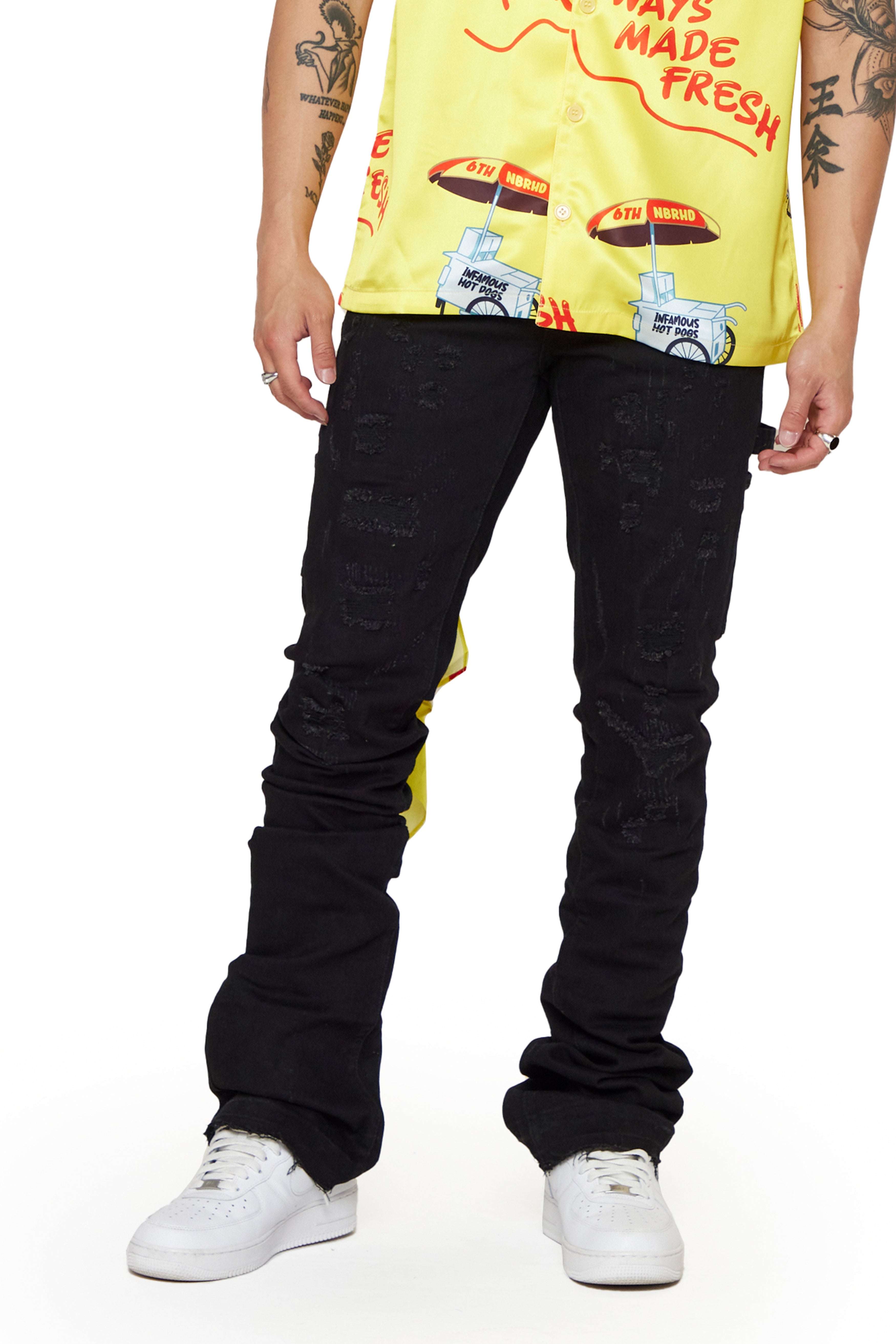 6thNBRHD JEANS "PEPPER BUSH" -BLACK