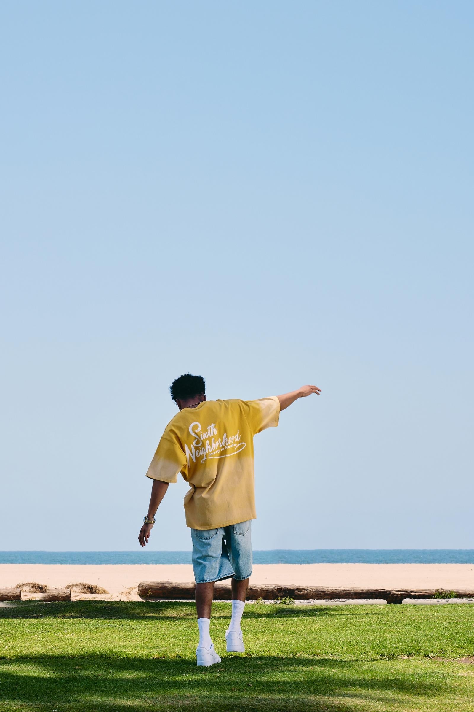 "Paradise" Oversized Tee Yellow