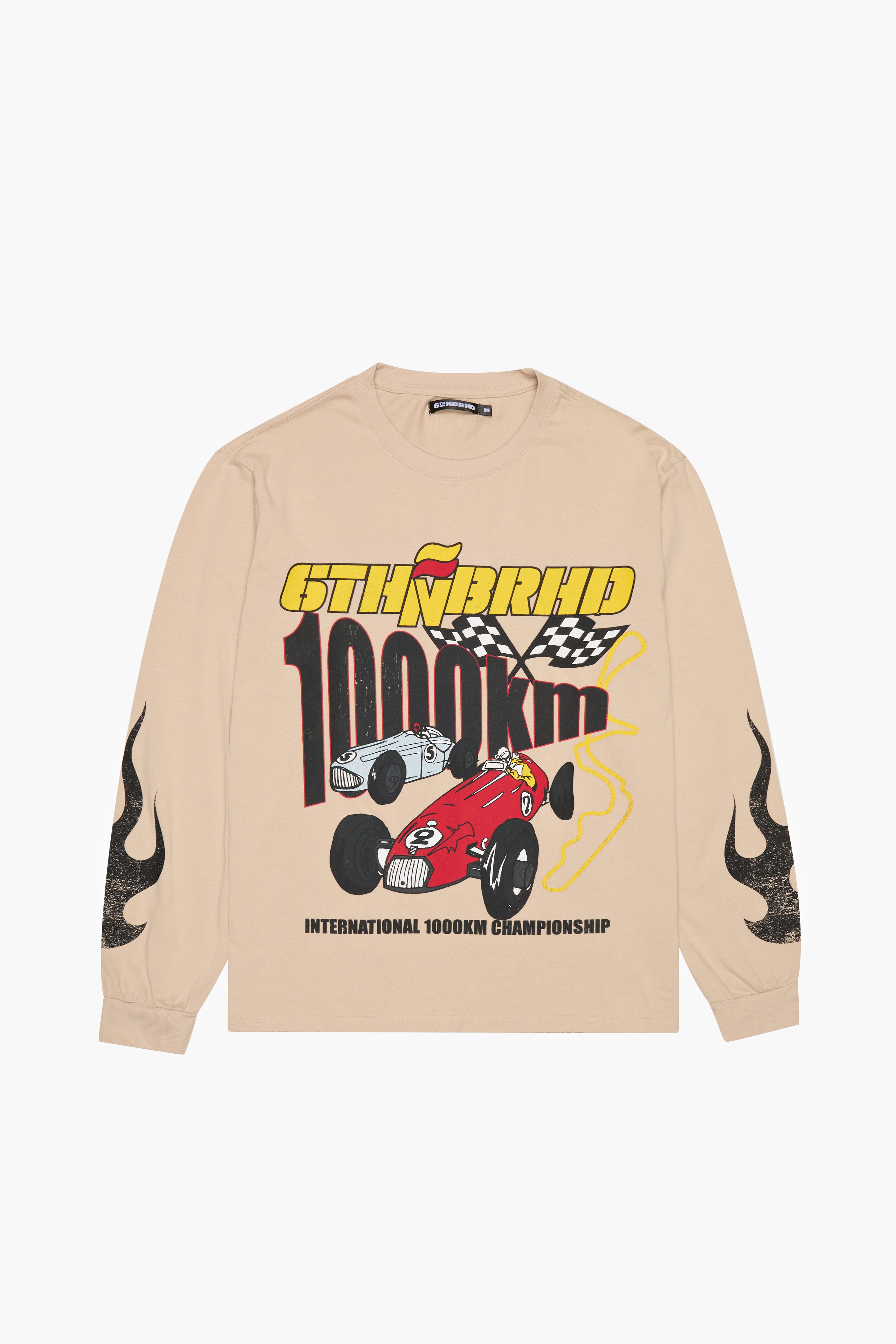 6thNBRHD LONG SLEEVE TEE "100K" CREAM