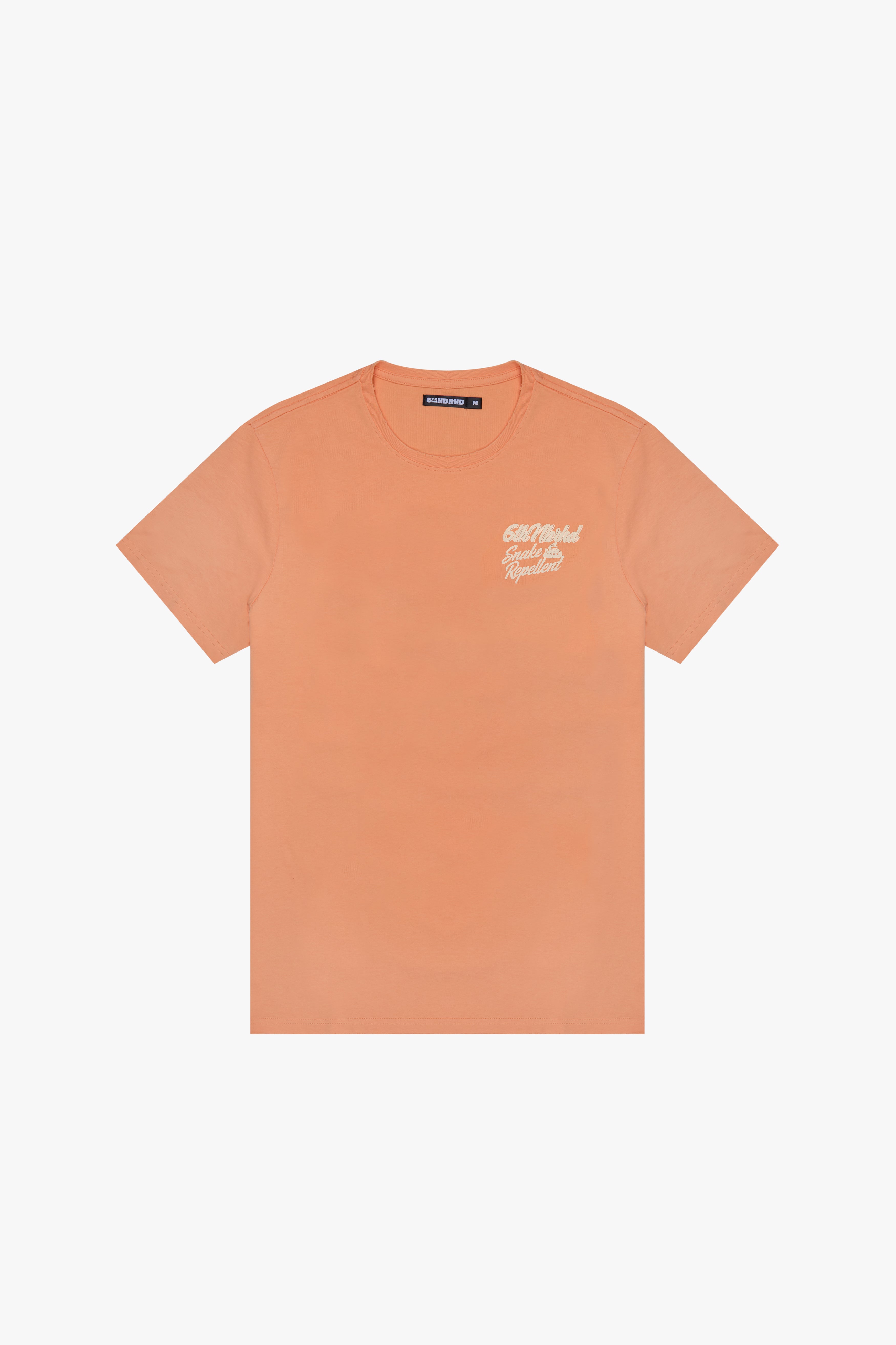 6thNBRHD TEE "SNAKE REPELLENT" PEACH