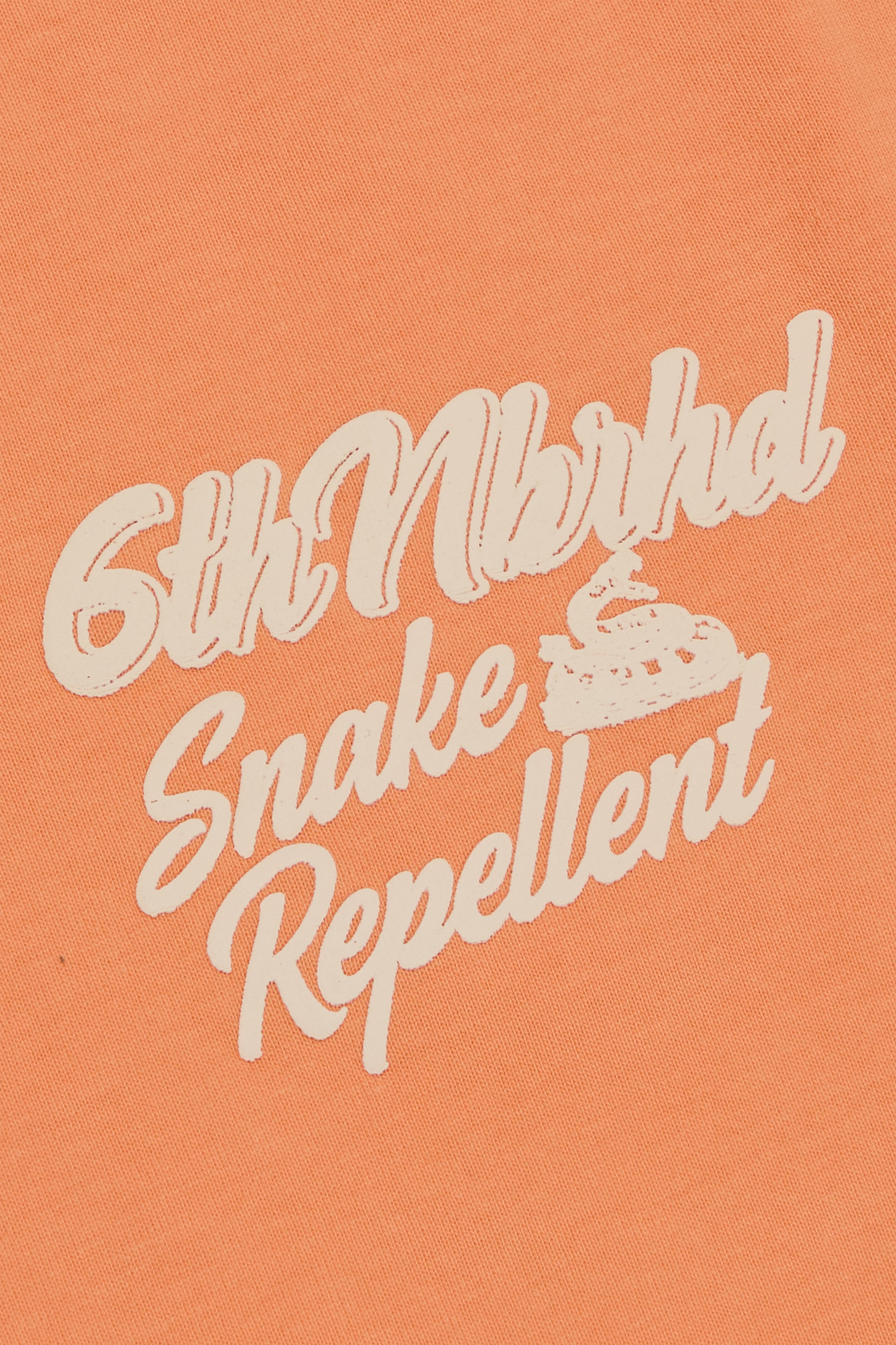 6thNBRHD TEE "SNAKE REPELLENT" PEACH