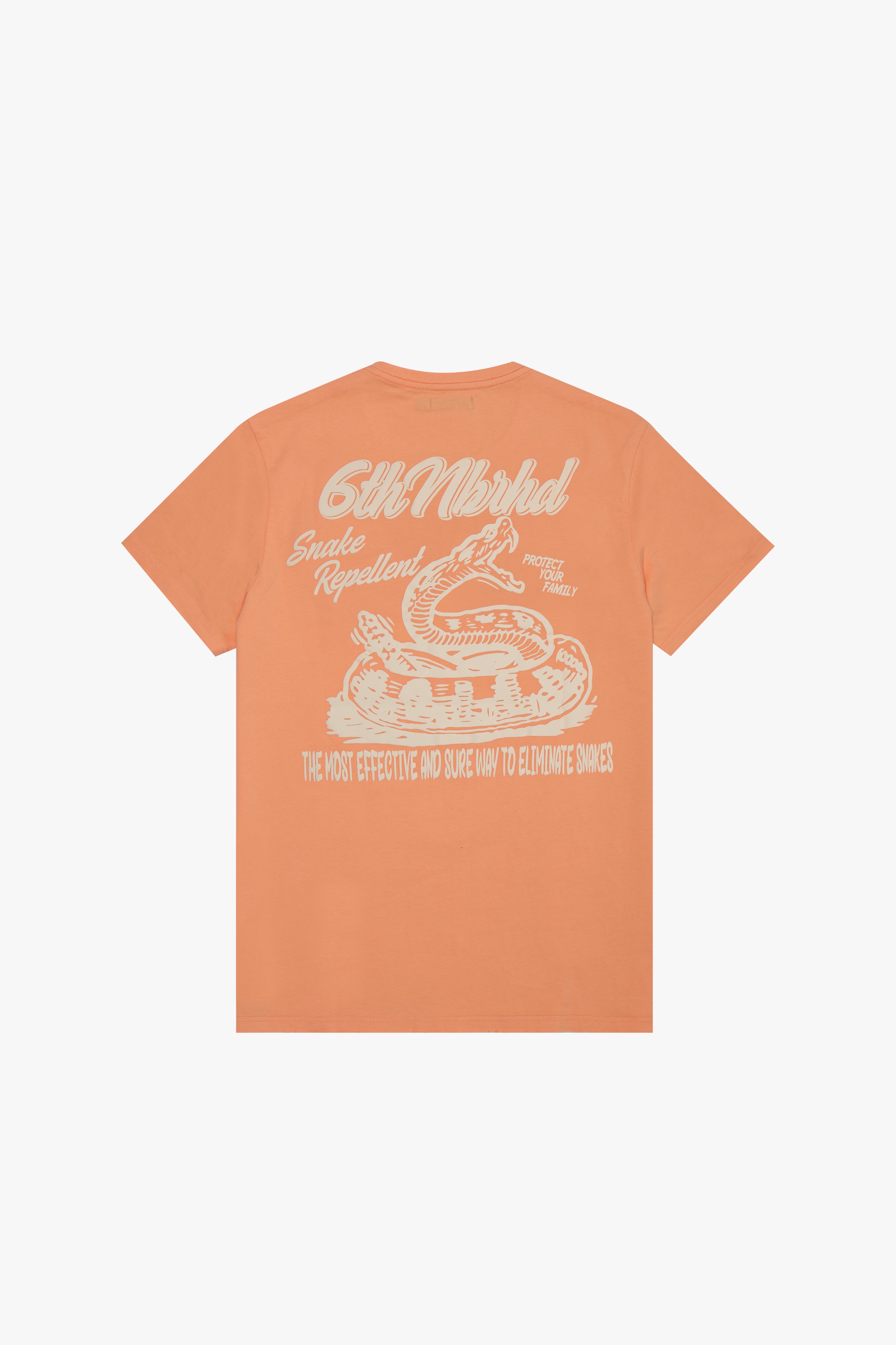 6thNBRHD TEE "SNAKE REPELLENT" PEACH