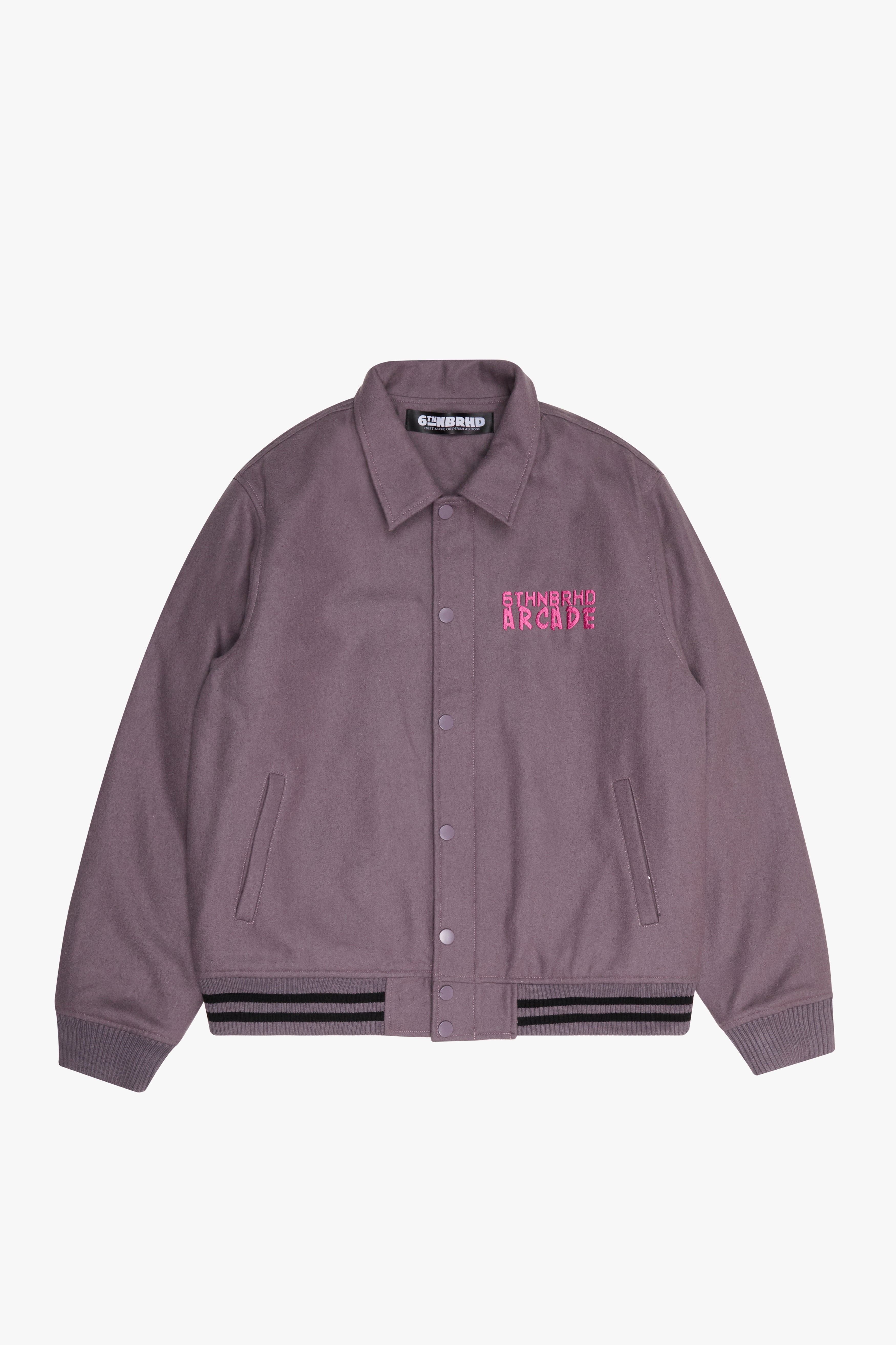 "DIGITAL" COTTON-WOOL JACKET - VIOLET