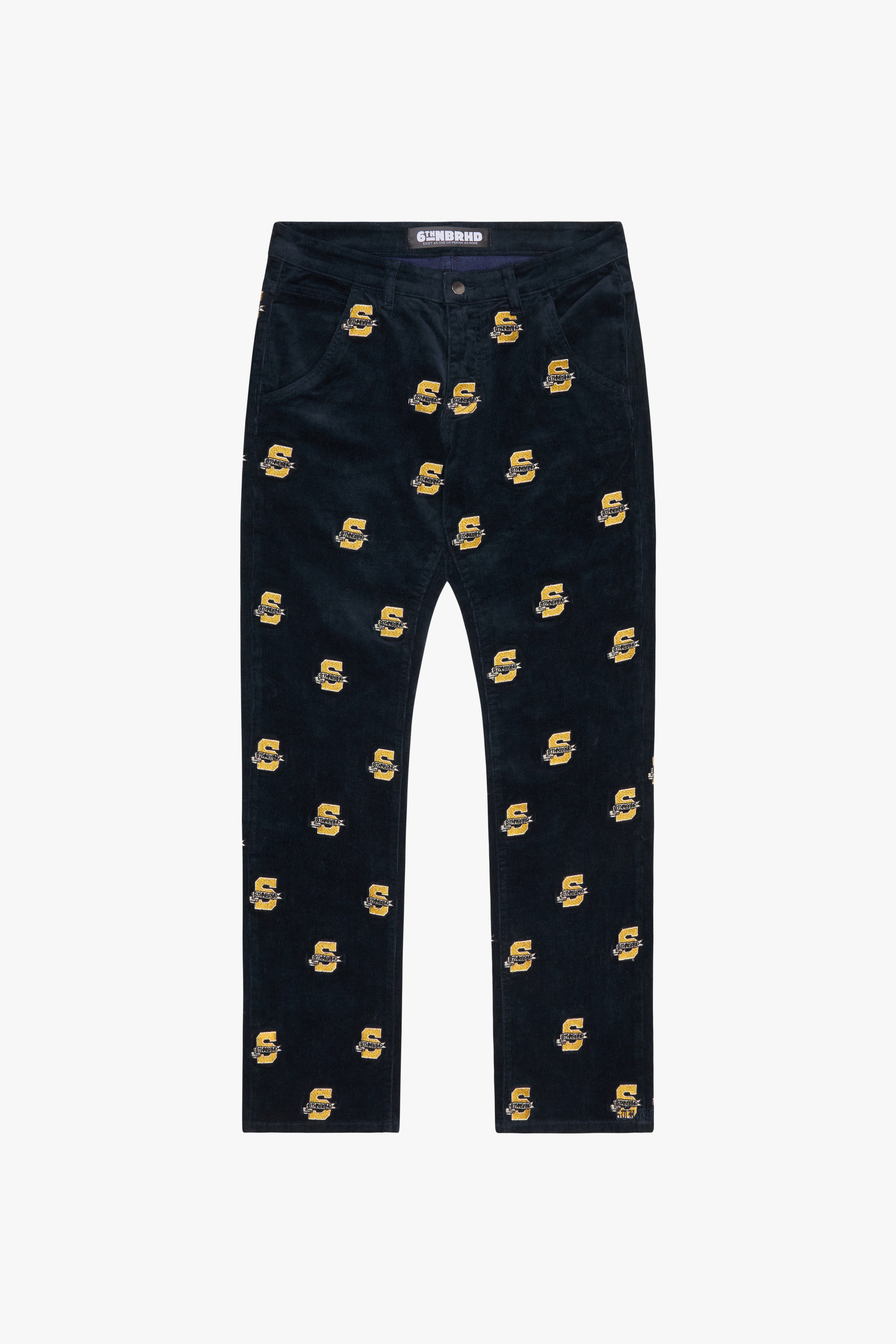 "SLACKS" CORDUROY PANTS - NAVY