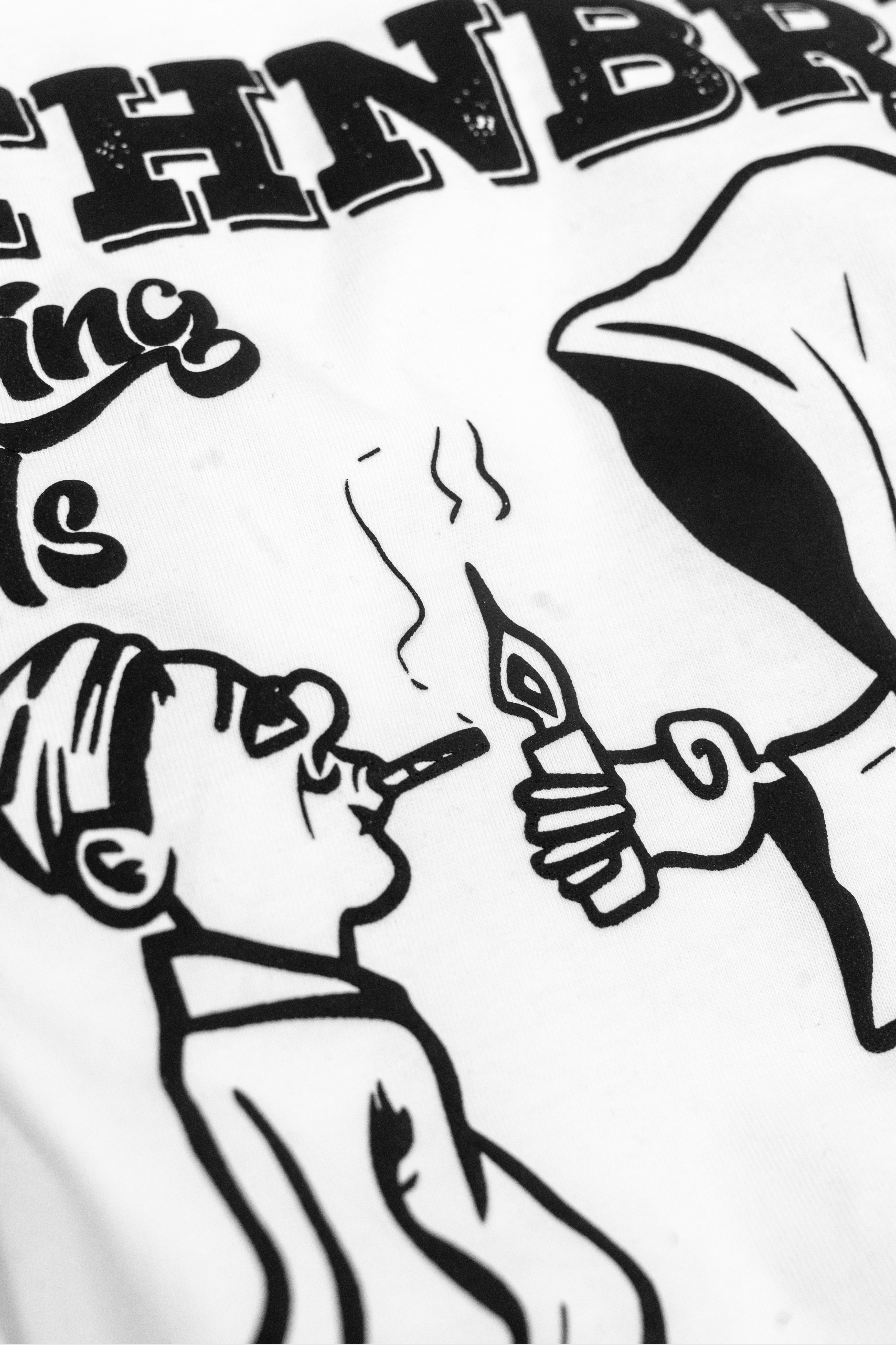 6thNBRHD TEE "NO SMOKES" WHITE