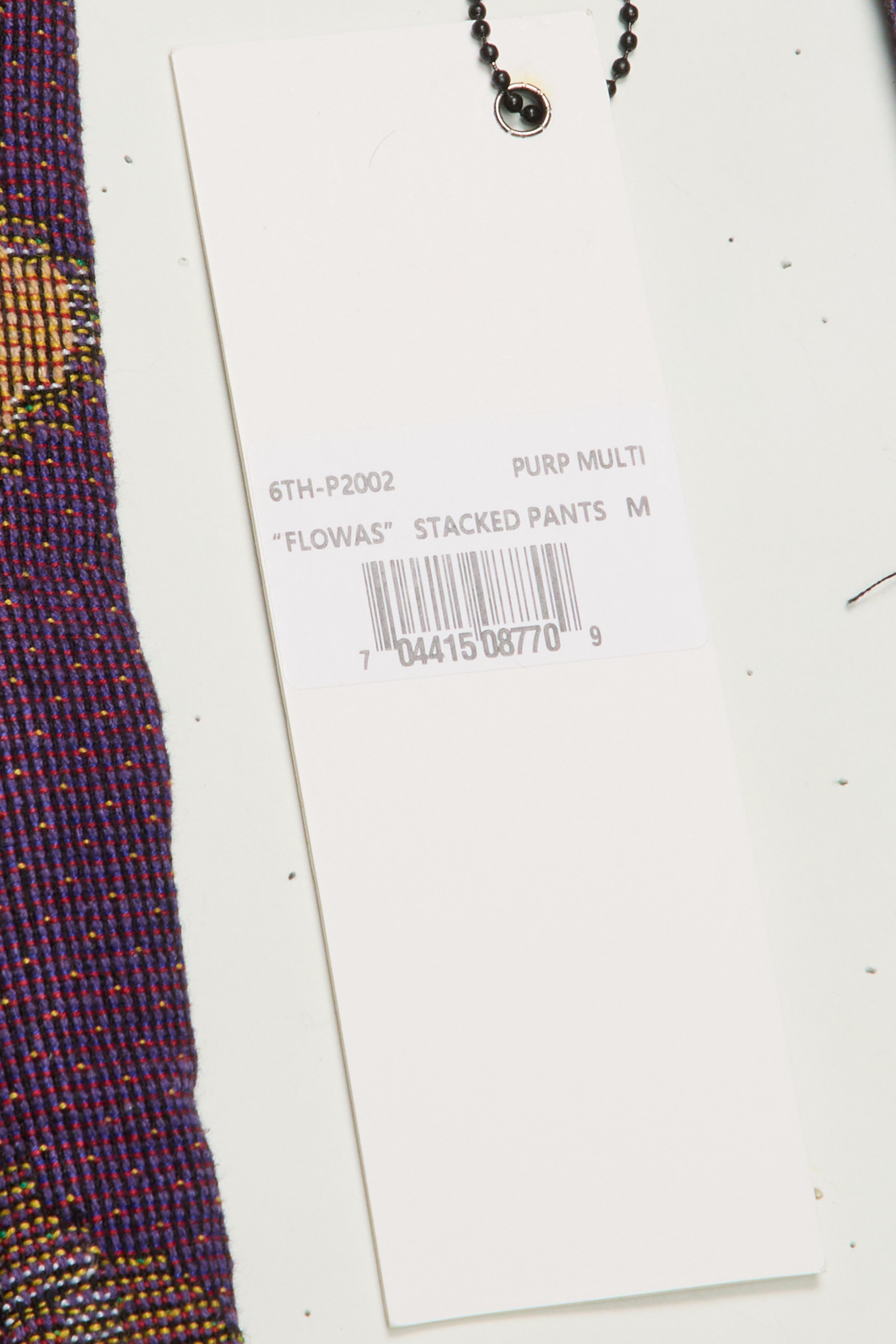 6thNBRHD TAPESTRY PANTS "FLOWAS" PURPLE MULTI