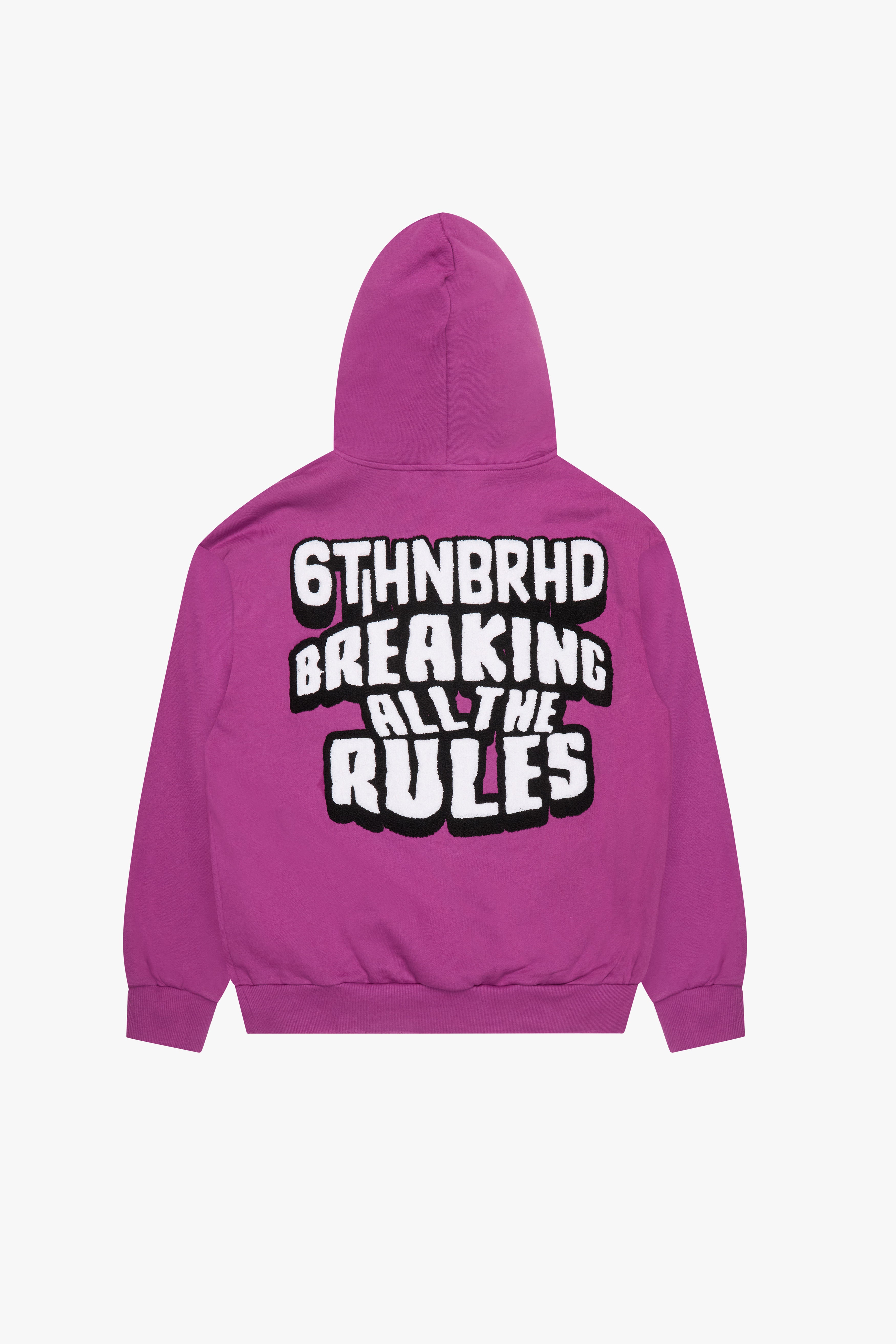 "BROKEN RULES" HOODIE PURPLE