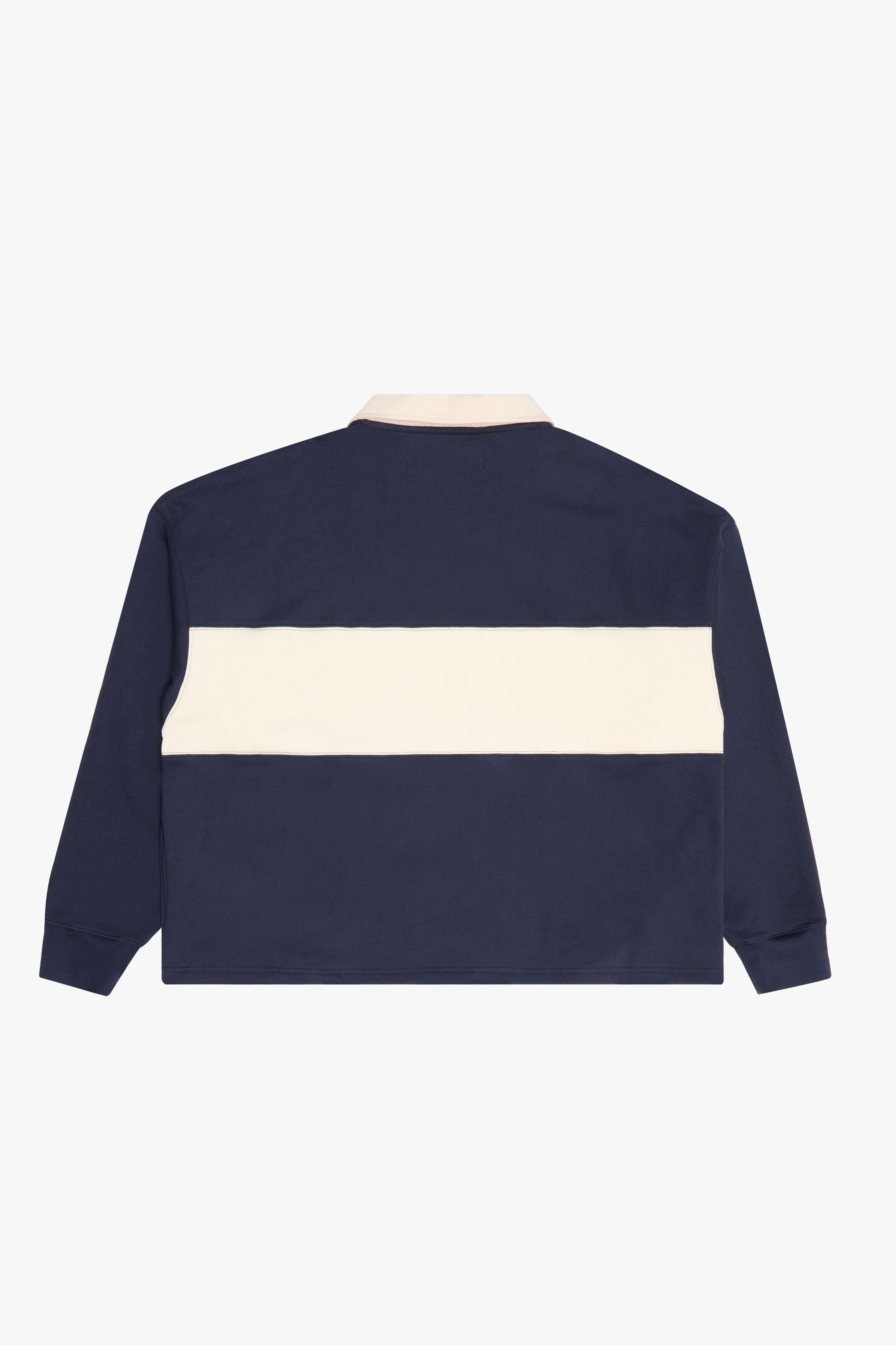 "PREPPY" COLLARED CREWNECK - NAVY