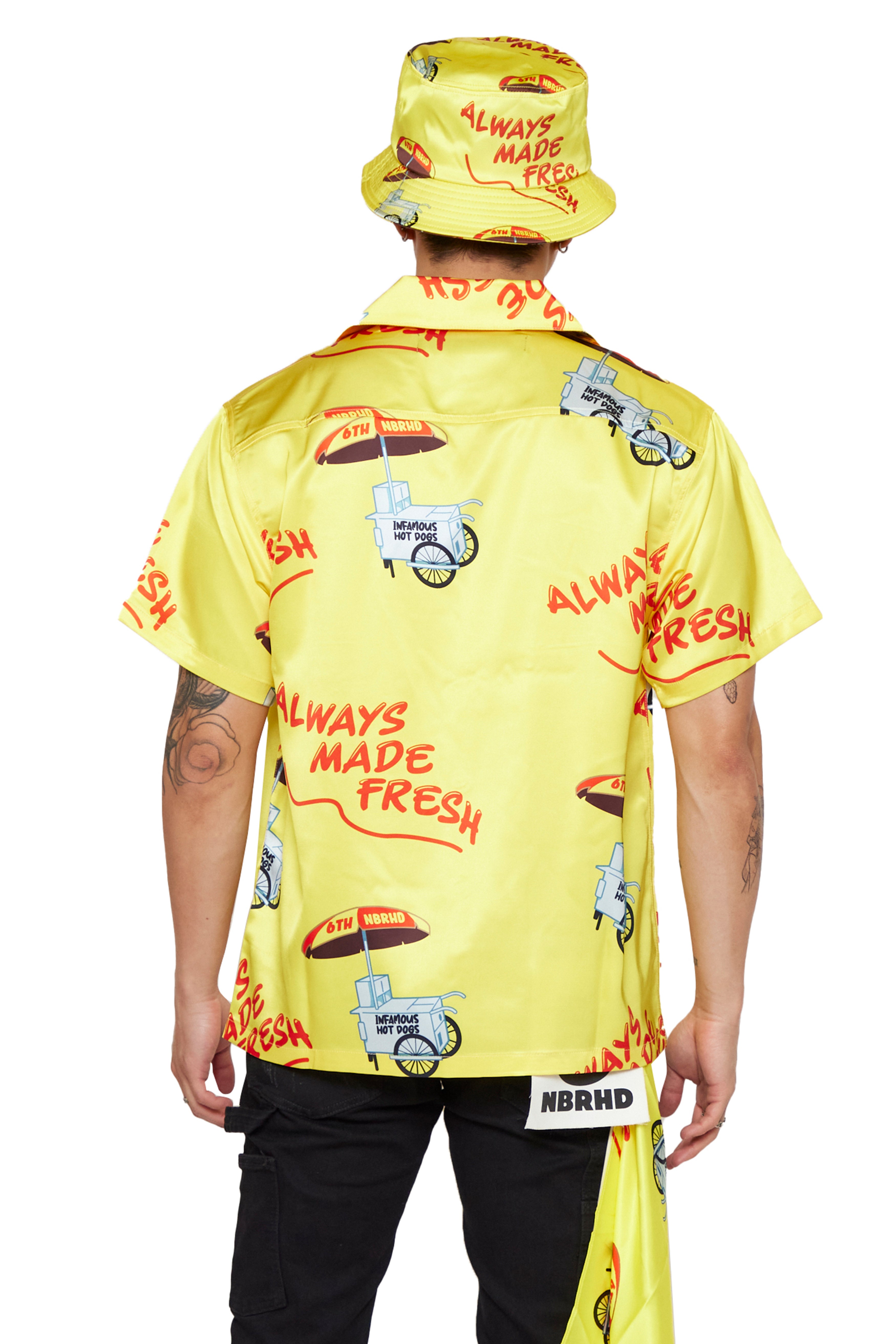 6thNBRHD BUTTON DOWN "MADE FRESH" -YELLOW