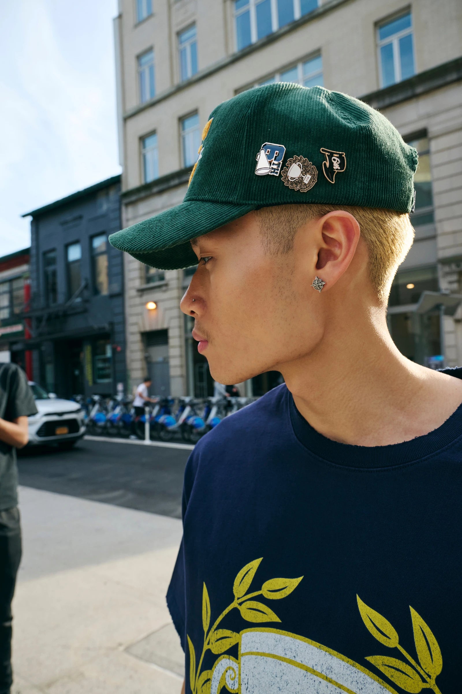 "Trophy" Graphic Tee Navy Blue