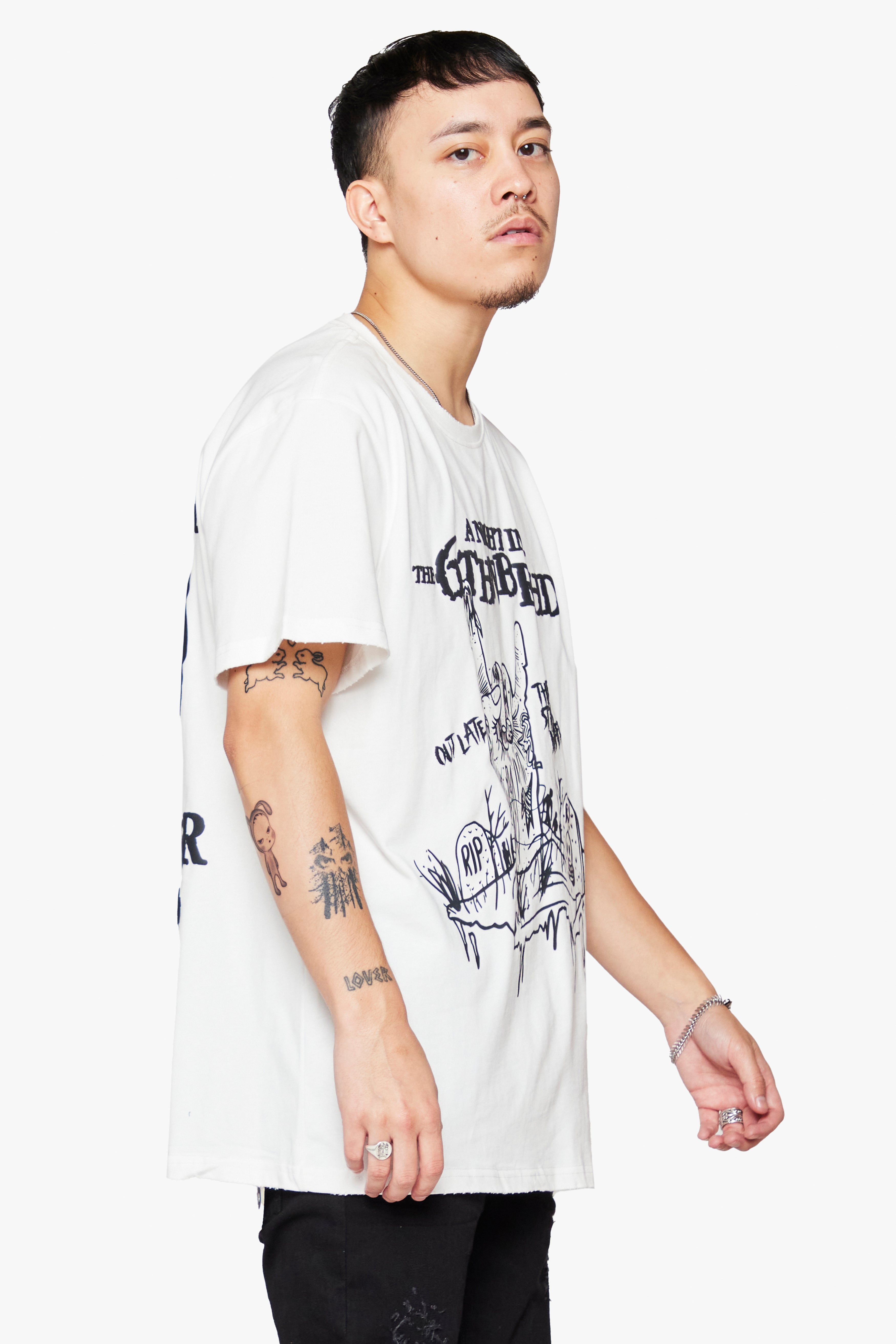 6thNBRHD TEE "OUTLATE" WHITE