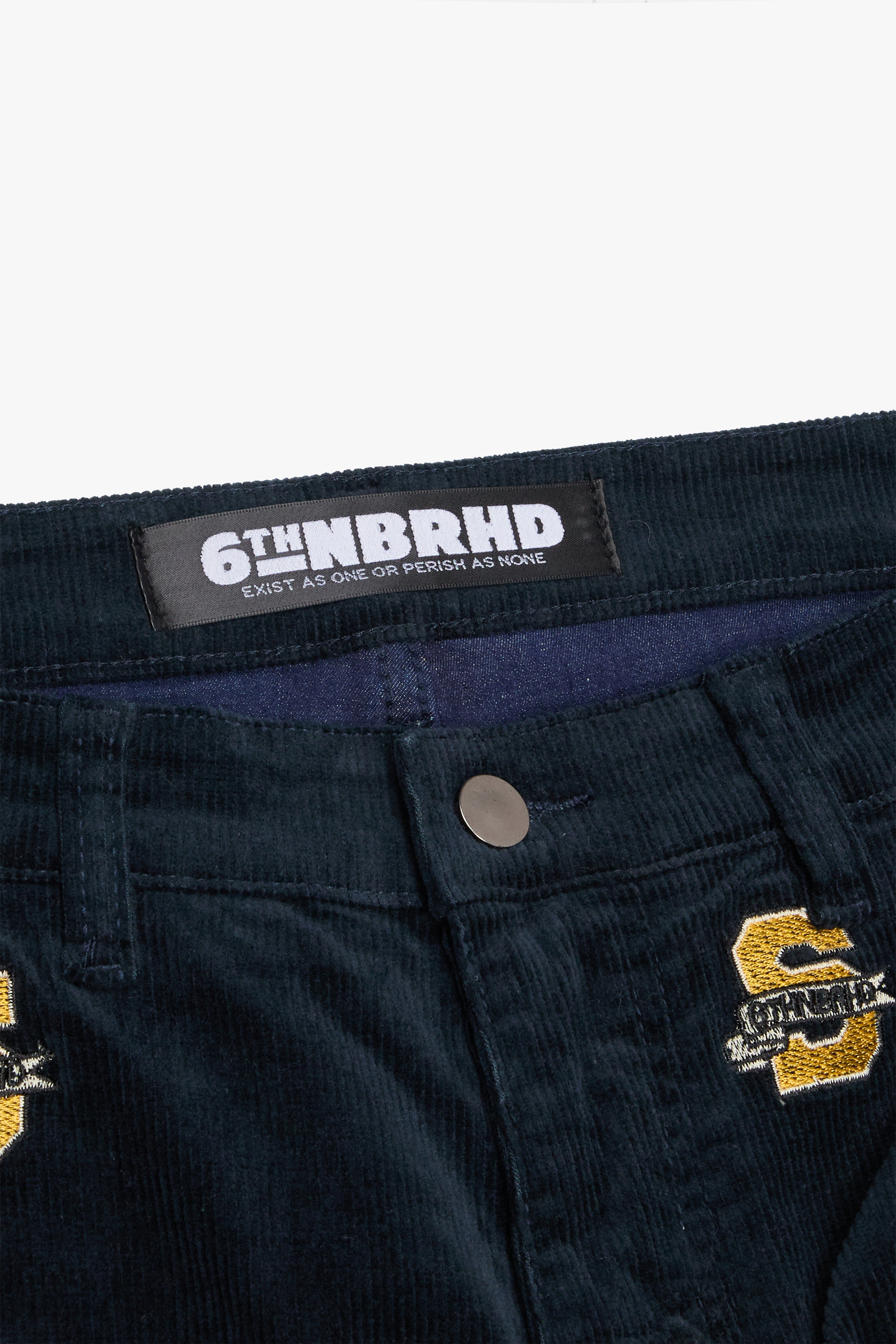 "SLACKS" CORDUROY PANTS - NAVY