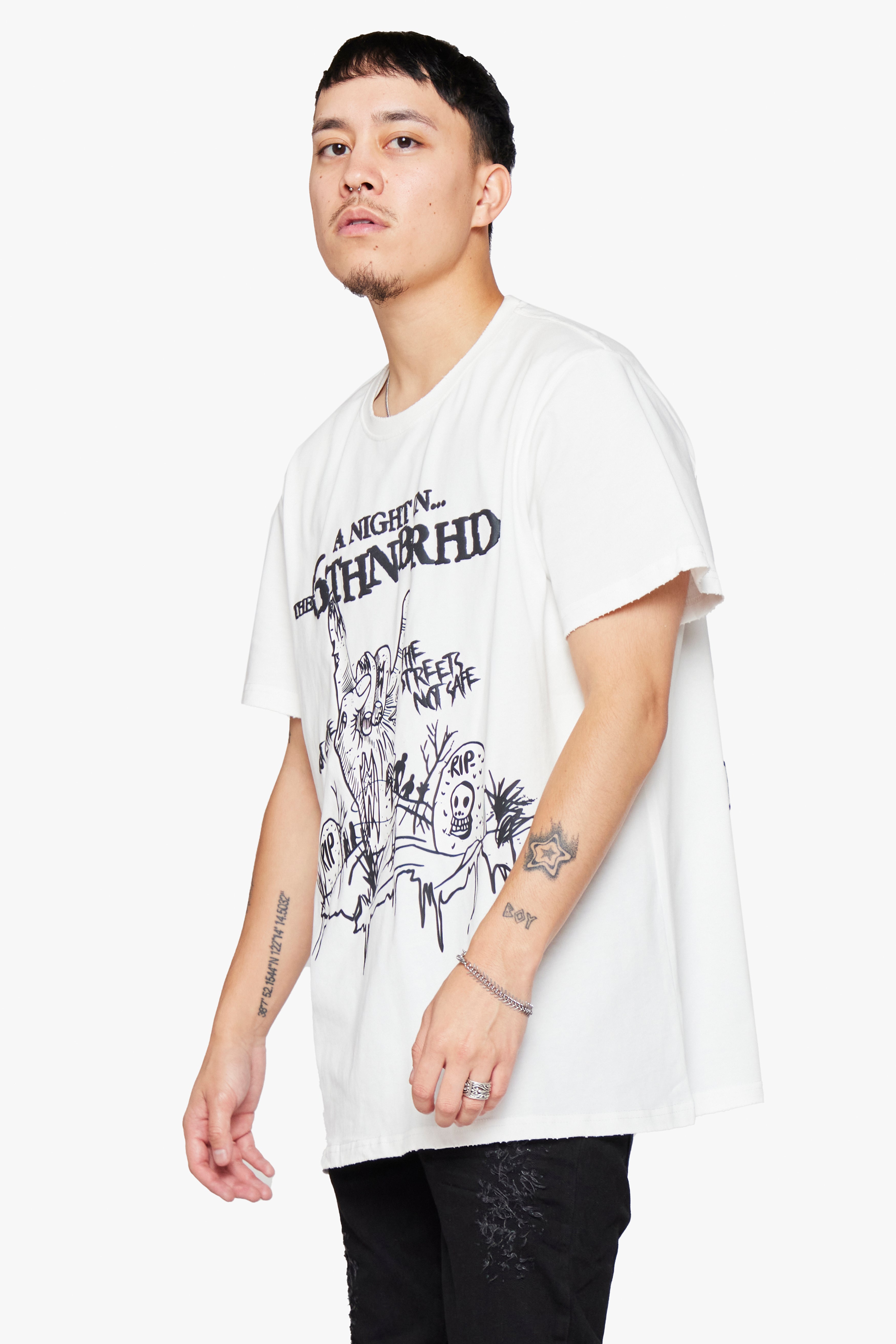 6thNBRHD TEE "OUTLATE" WHITE