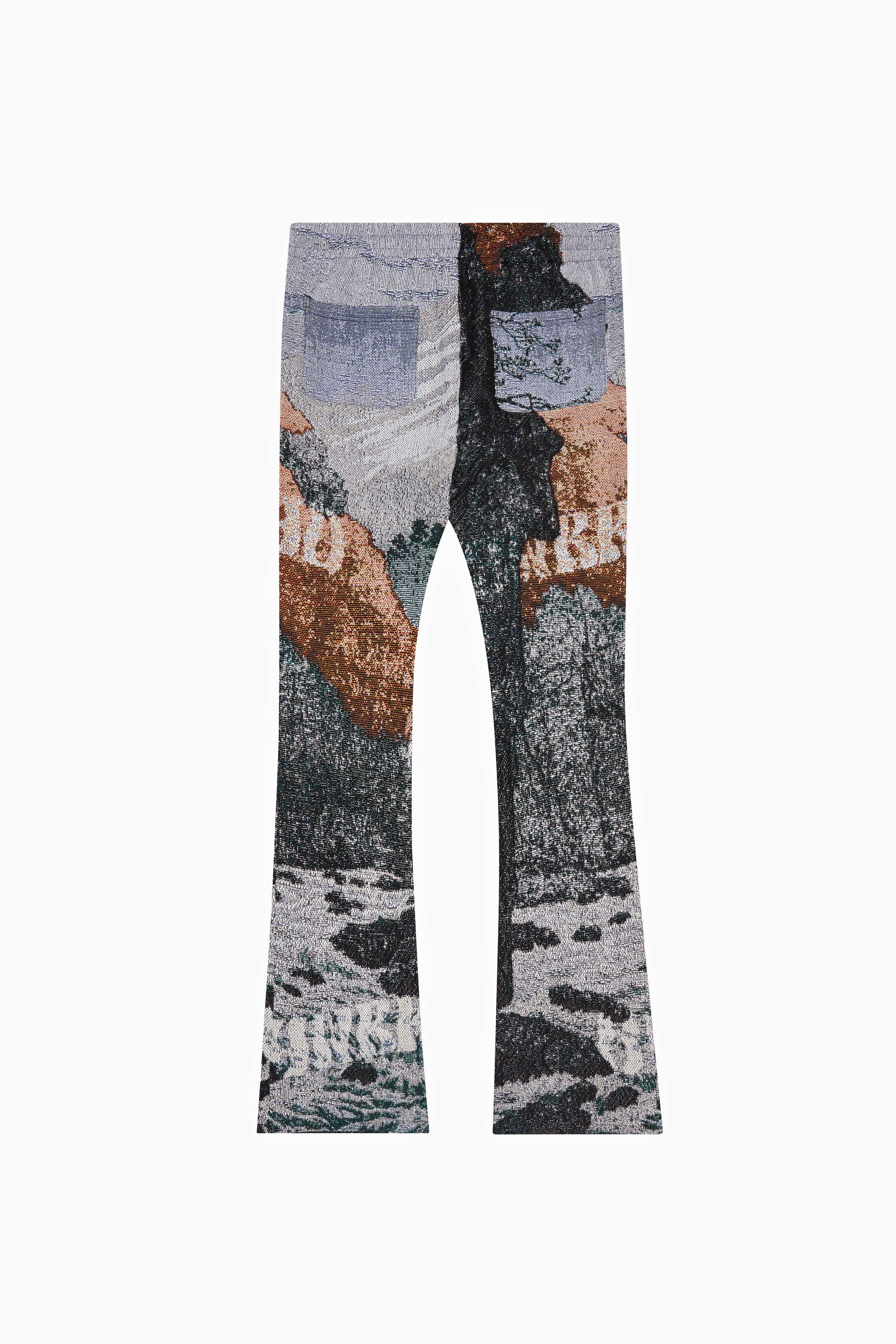 6thNBRHD TAPESTRY PANTS "PEACE" BLUE MULTI