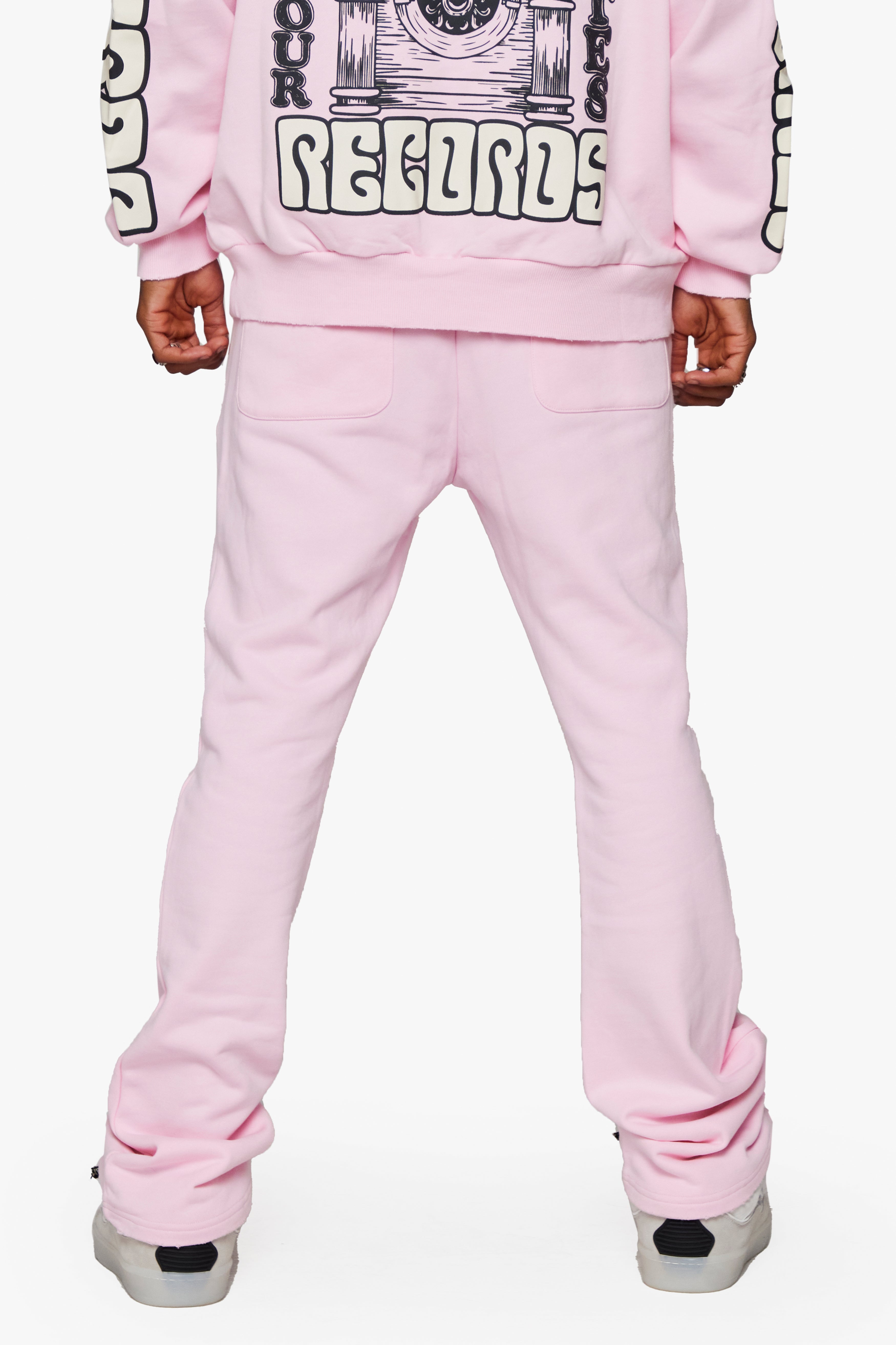 6thNBRHD FLEECE PANTS "HIT VILLE" LT PINK