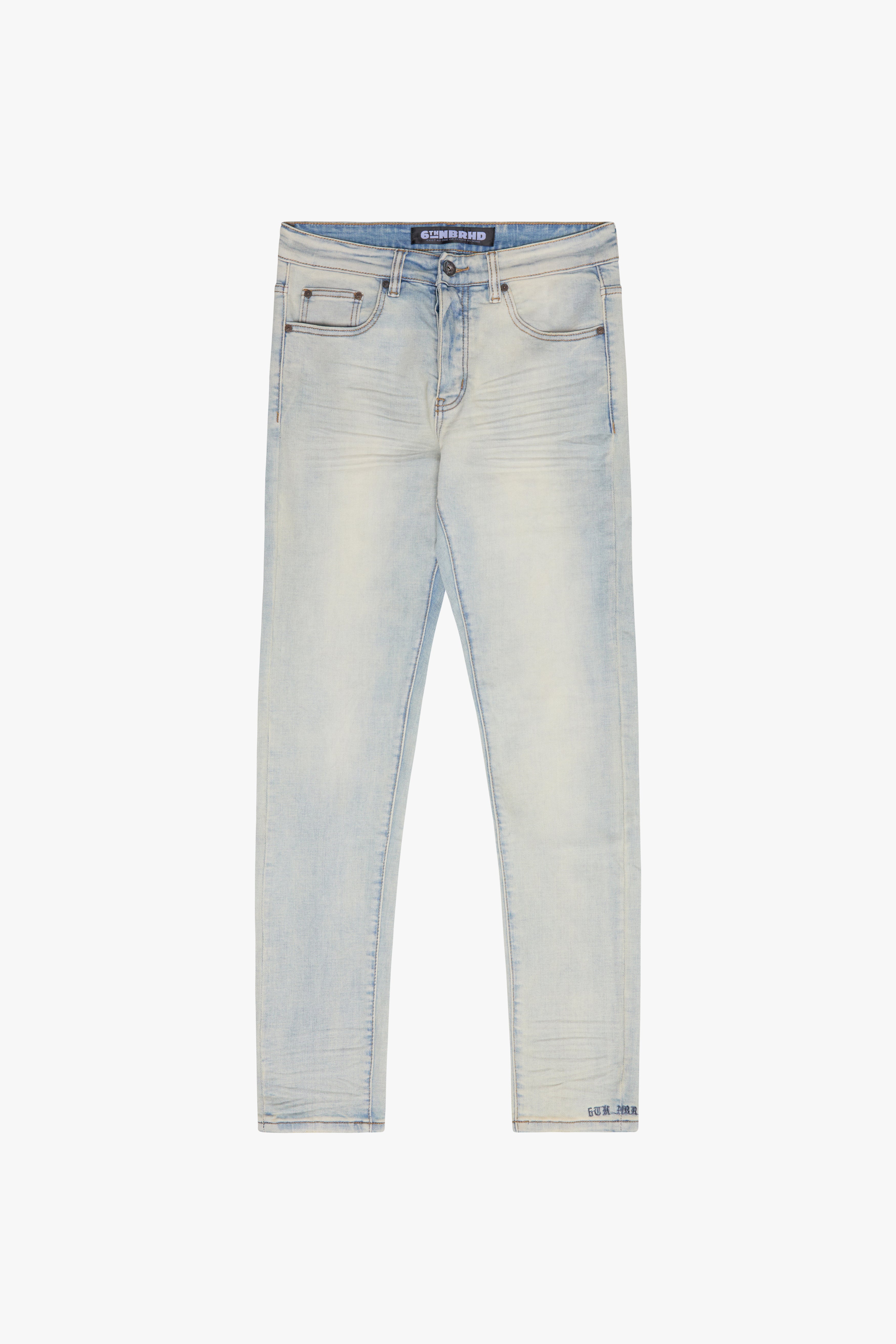 6thNBRHD SKINNY JEAN "PLAIN JANE" -LT WASH