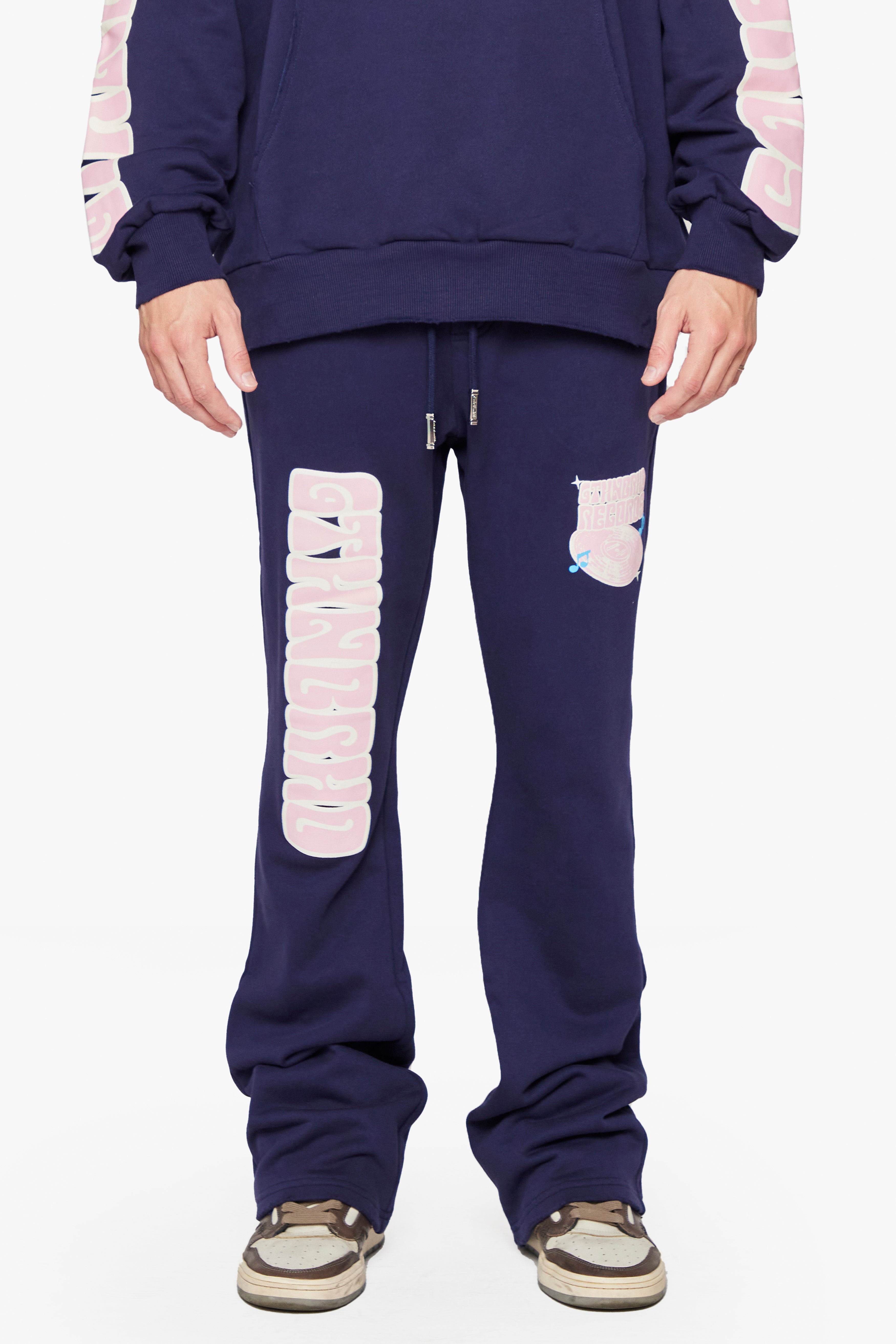 6thNBRHD FLEECE PANTS "HIT VILLE" NAVY