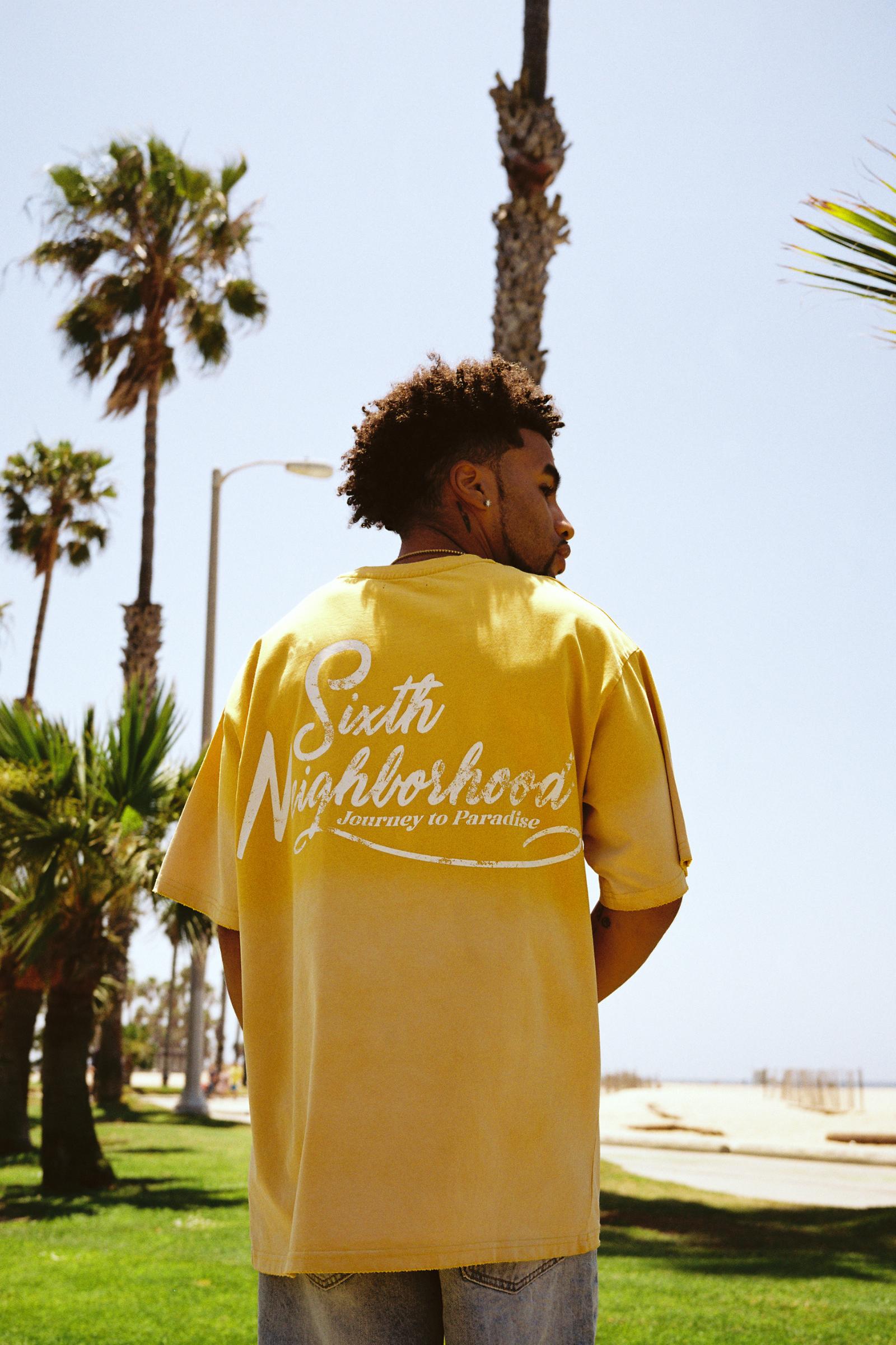 "Paradise" Oversized Tee Yellow